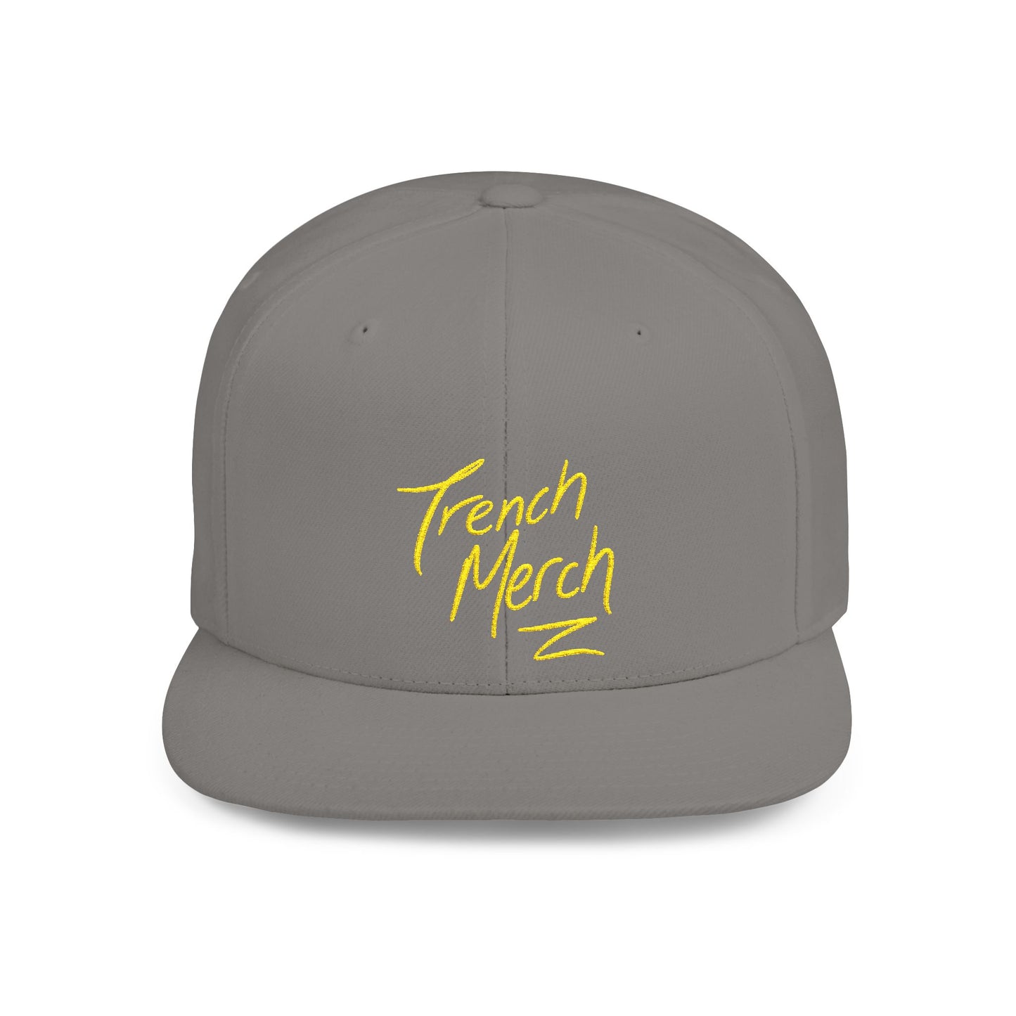 Trench Merch Trendy Flat Bill Snapback Hat, Cool Streetwear Cap for Casual Outings, Outdoor Events, Festivals, Unique Gift for Hip-Hop Fans