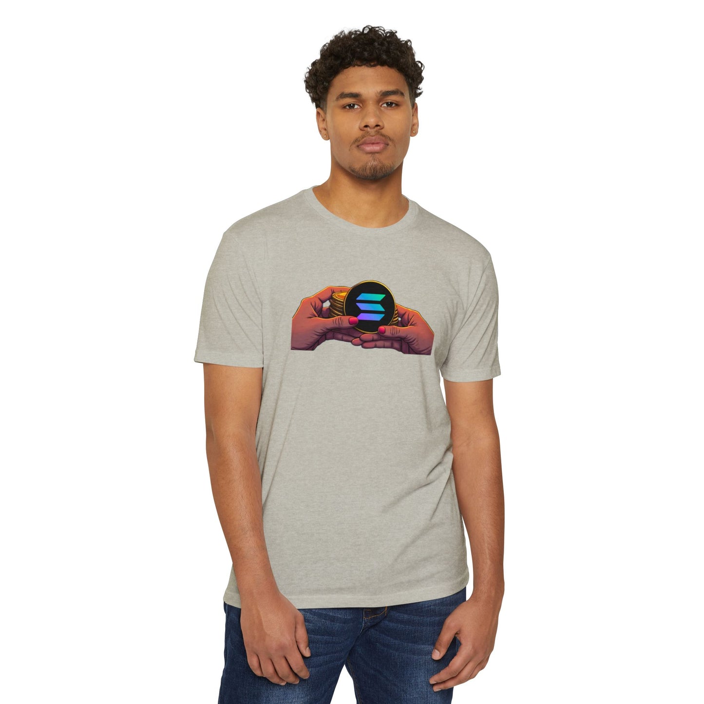 Solana Hands Unisex Jersey T-shirt, Graphic Tee, Trendy Apparel, Gift for Him/Her, Casual Wear, Perfect for Tech Lovers