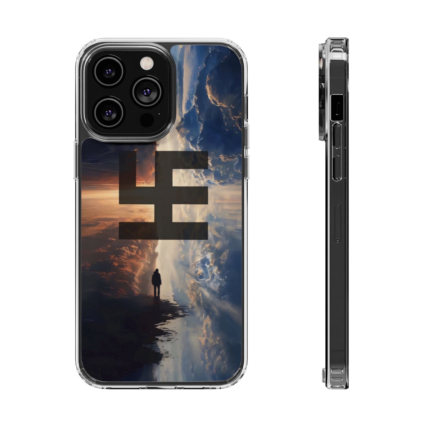 Swasticoin Nature-Themed Clear Phone Case, Unique Phone Cover with Scenic Design, Eco-Friendly Protection, Gift for Travelers, Custom Phone Accessory
