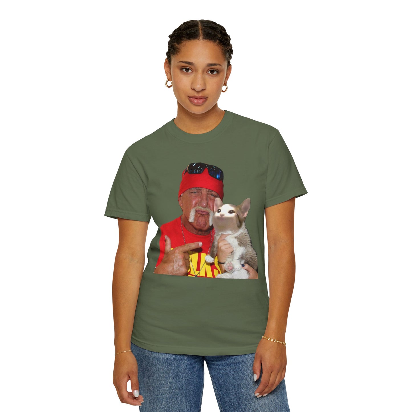 POPCAT Hilarious Unisex T-Shirt: Perfect for Dads, Pet Lovers, Gifts, Funny Apparel, Casual Wear, Cat Lovers