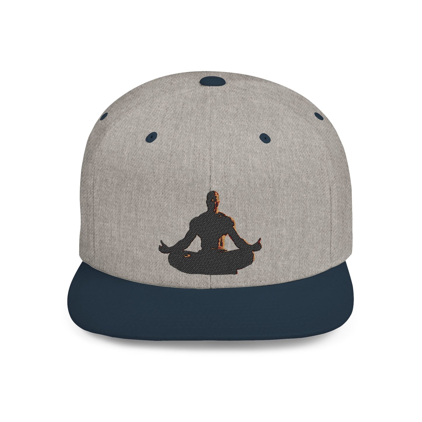 GIGA Zen Meditation Flat Bill Snapback Hat, Mindfulness Cap, Yoga Headwear, Gift for Him/Her, Casual Everyday Wear, Stylish Accessory