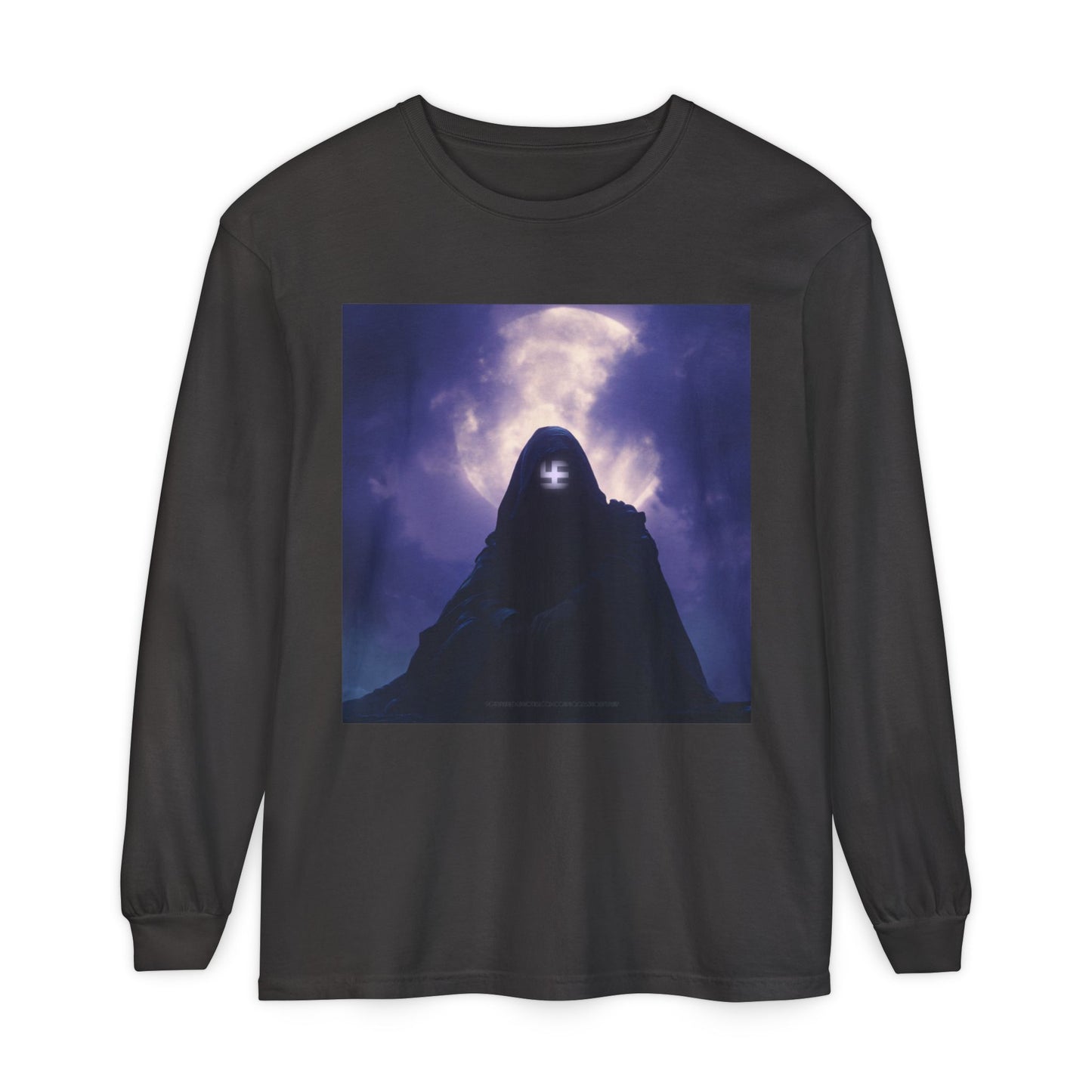 Swasticoin Mystical Mountain Long Sleeve T-Shirt | Unisex Graphic Tee, Trendy Layering Top, Casual Wear, Perfect Gift for Adventurers