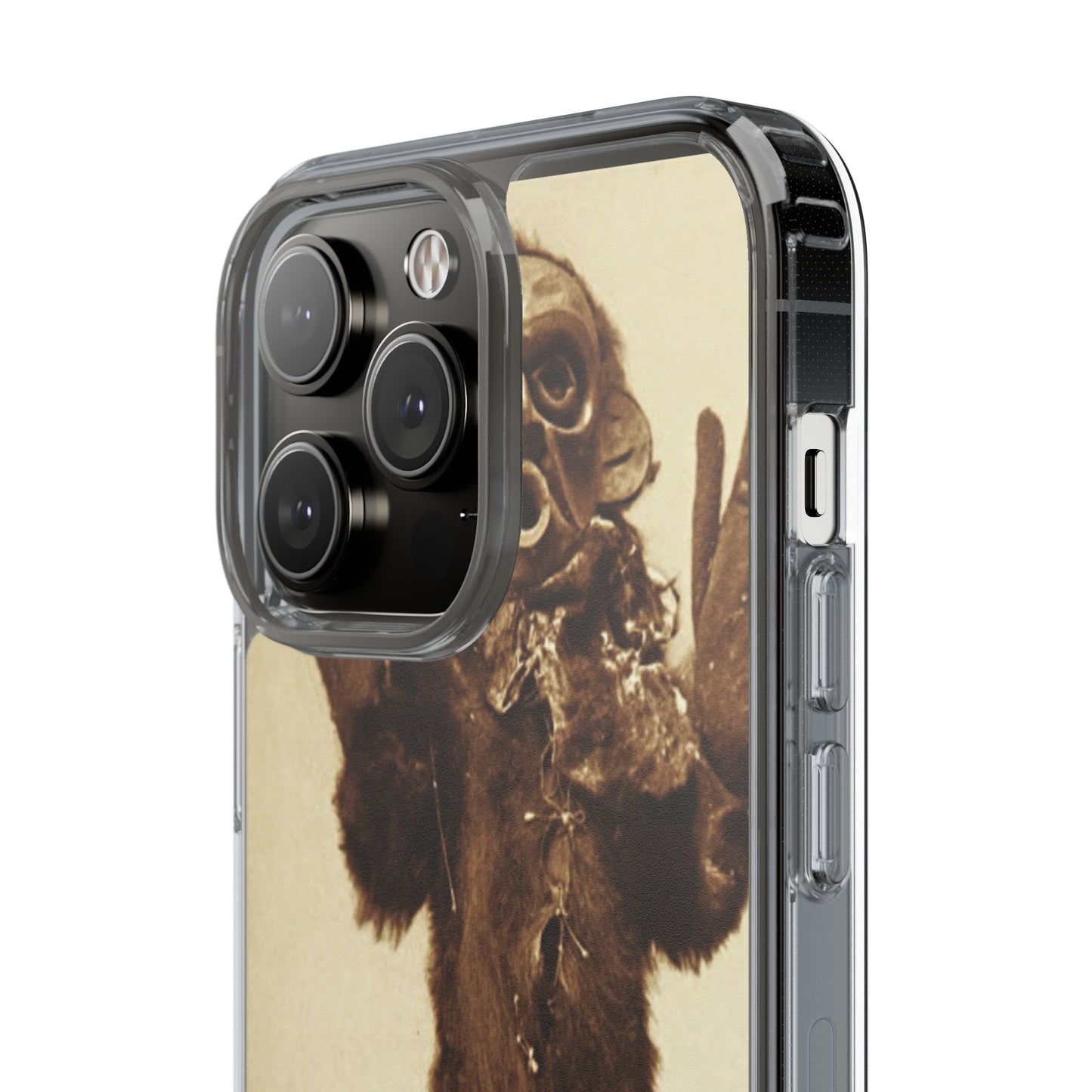 Yei Vintage Monster Clear Phone Case, Unique Phone Cover, Halloween Gift, Retro Style Case, Fun Accessories