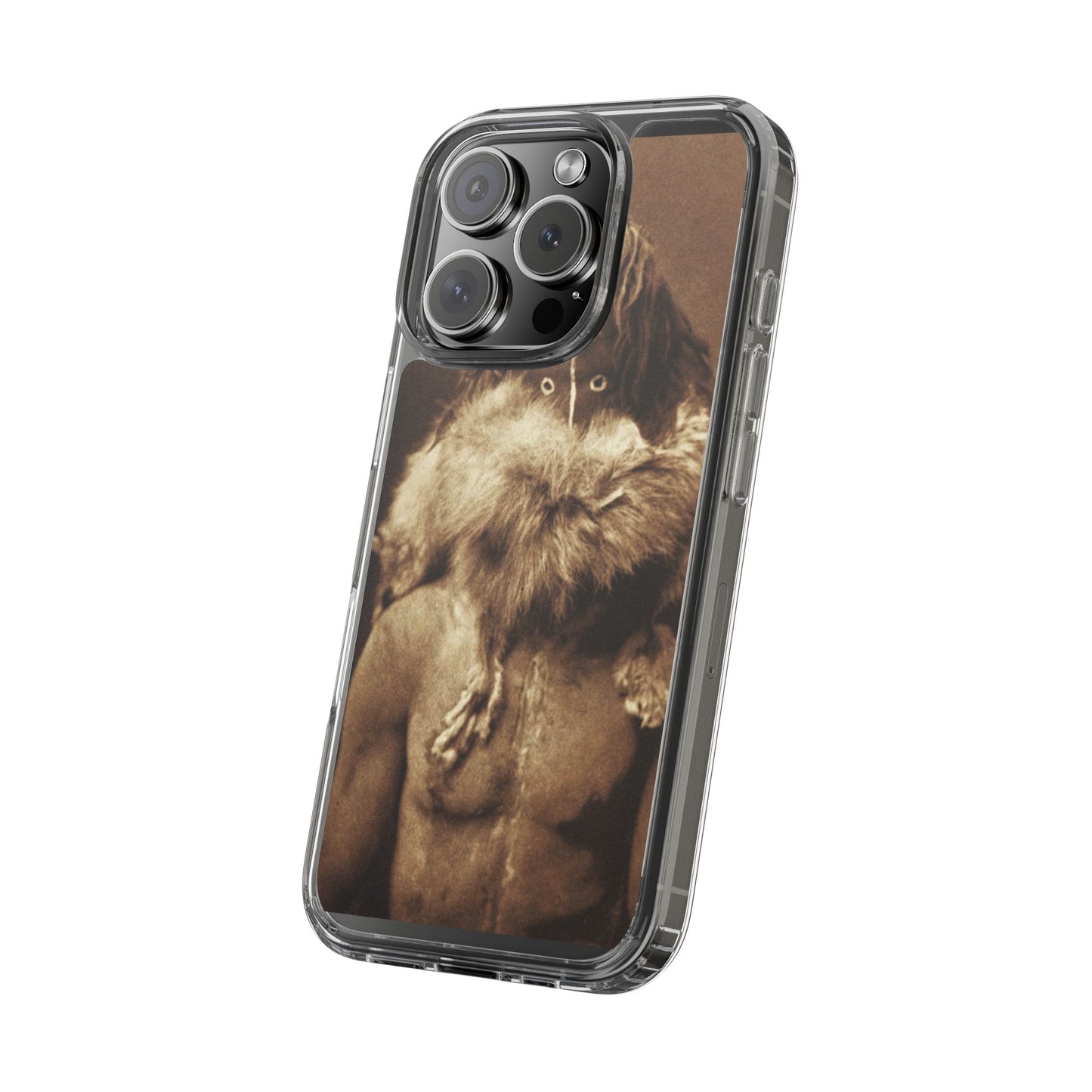 Yei Vintage Art Phone Case, Clear Case, Unique Gift for Art Lovers, Bohemian Style, Customizable Phone Cover, Trendy Accessories