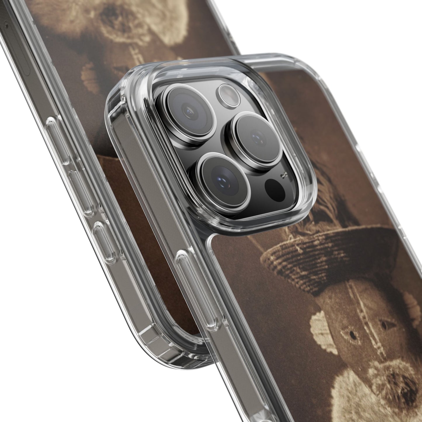 Yei Vintage Ethnic Clear Phone Case, Unique Phone Protector, Bohemian iPhone Case, Artistic Clear Cover, Cultural Phone Accessory