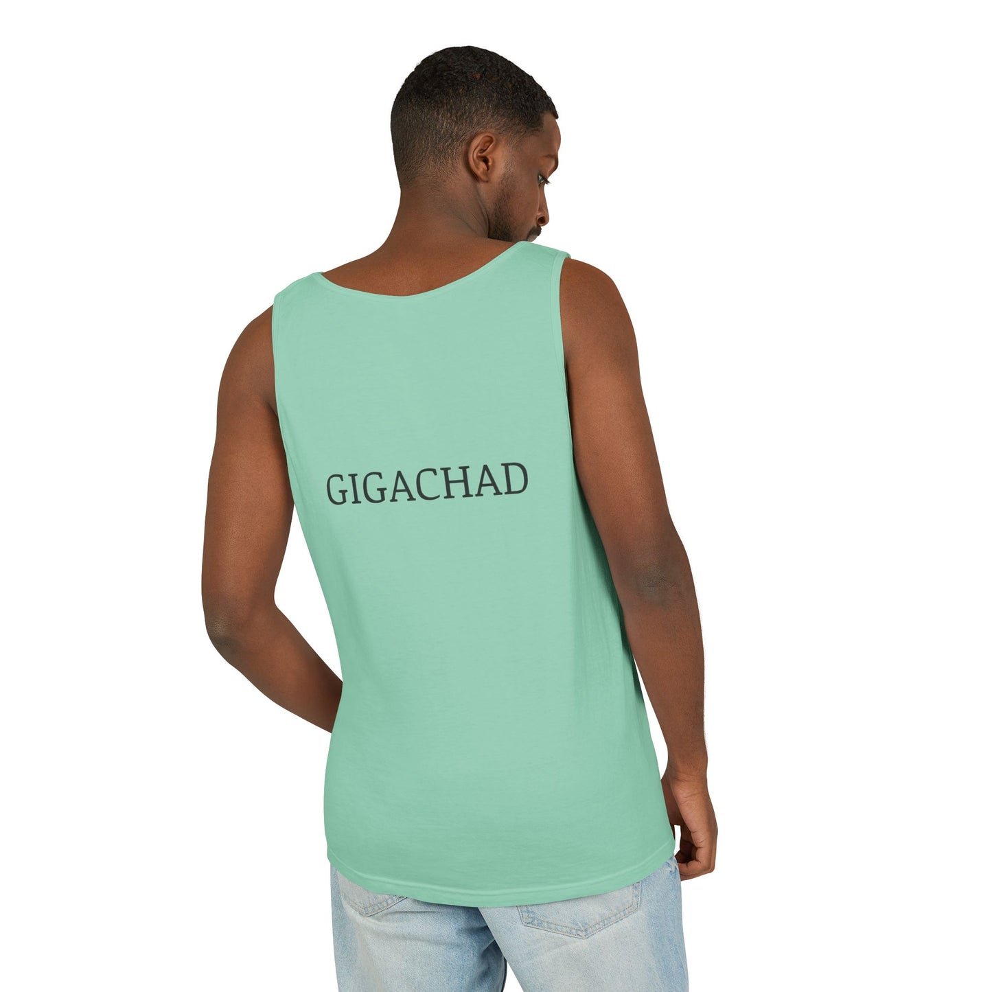 GIGA Unisex Garment-Dyed Tank Top, Summer Apparel, Funny Graphic Tee, Workout Wear, Unique Gift Idea, Casual Outfit