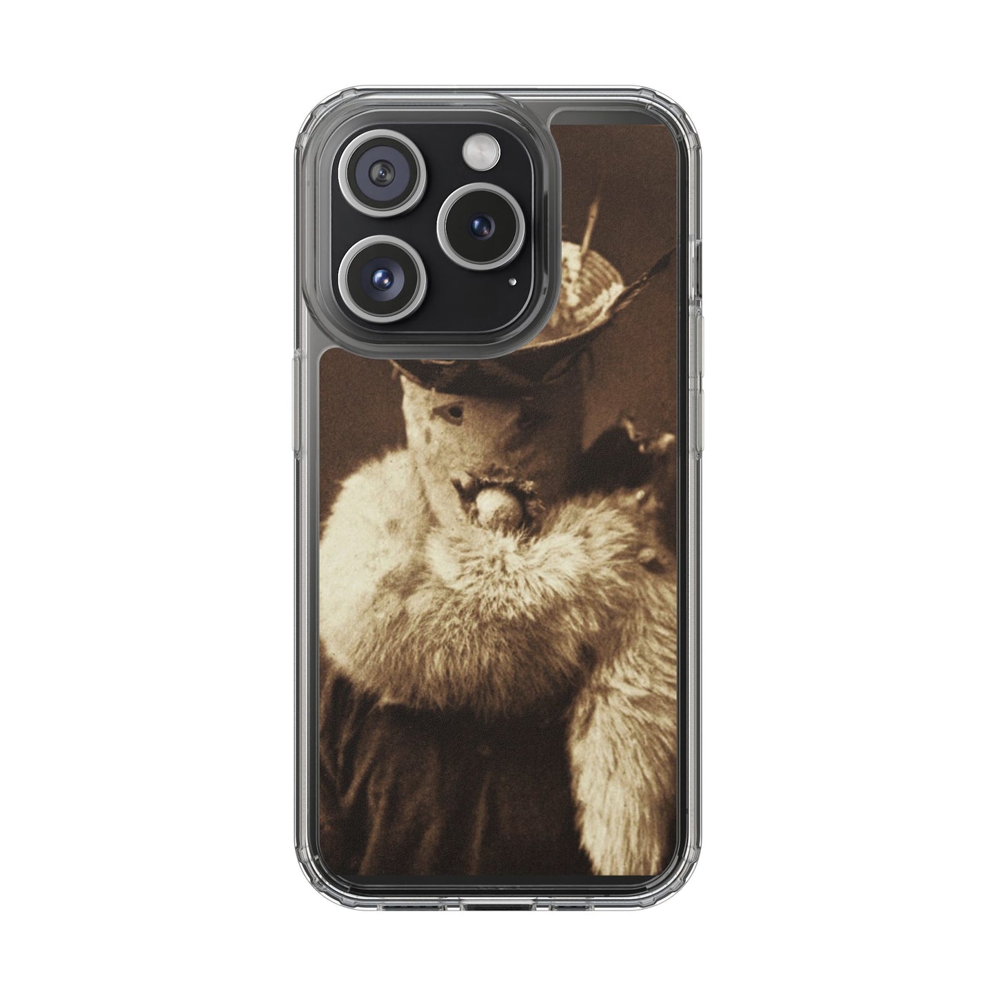Yei Vintage Cat Photography Phone Case, Clear Cases, Unique Gift for Cat Lovers, Phone Accessory, Stylish Tech Gear, Animal Art