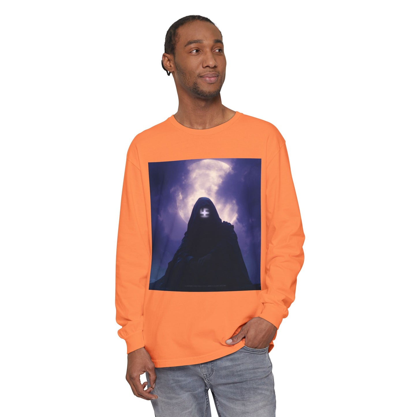Swasticoin Mystical Mountain Long Sleeve T-Shirt | Unisex Graphic Tee, Trendy Layering Top, Casual Wear, Perfect Gift for Adventurers
