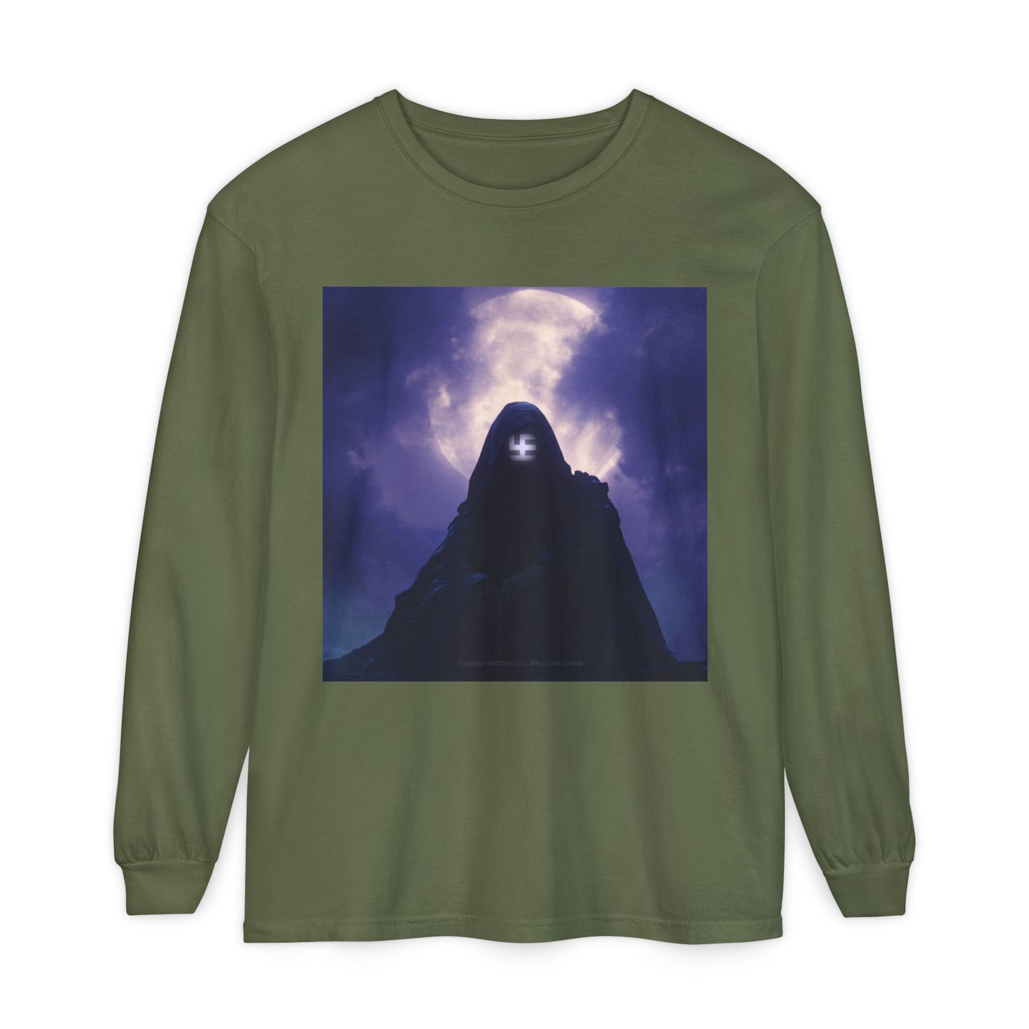Swasticoin Mystical Mountain Long Sleeve T-Shirt | Unisex Graphic Tee, Trendy Layering Top, Casual Wear, Perfect Gift for Adventurers