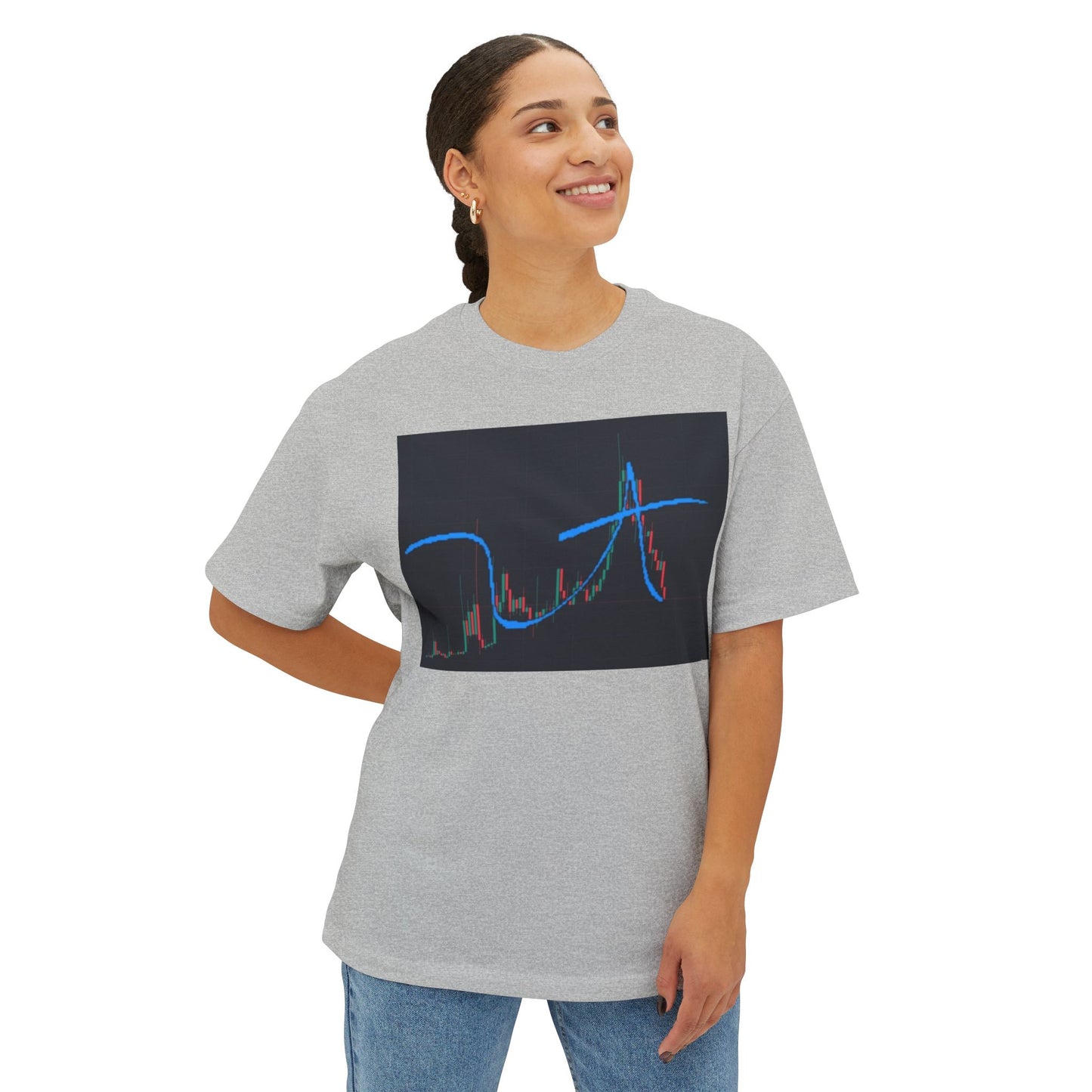 @ye Stylish Unisex Oversized Boxy Tee with Trendy Graph Design, Casual Fashion Tee, Streetwear Top, Comfortable Everyday Wear, Gift for Friends