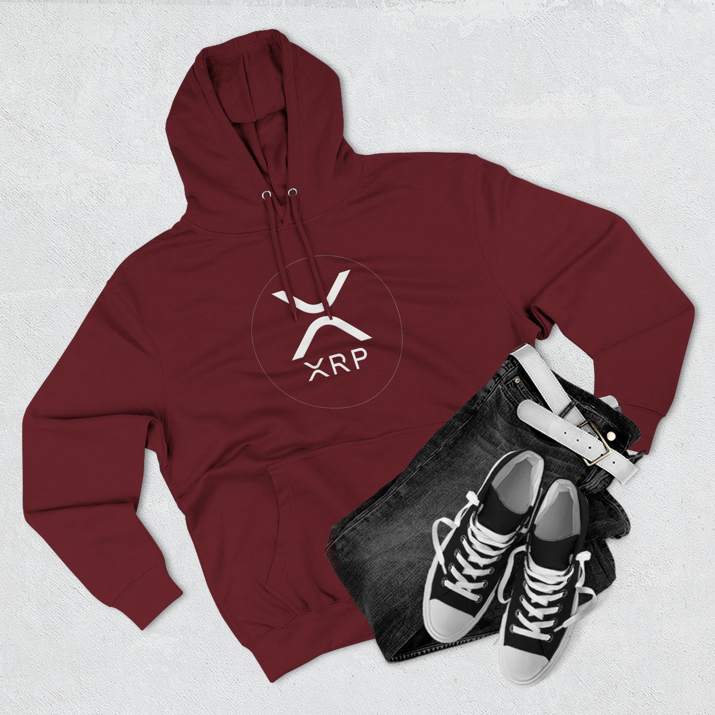 XRP Cozy Three-Panel Fleece Hoodie for Relaxed Casual Style, Perfect for Lounging, Gifting, Everyday Wear, and Cozy Nights