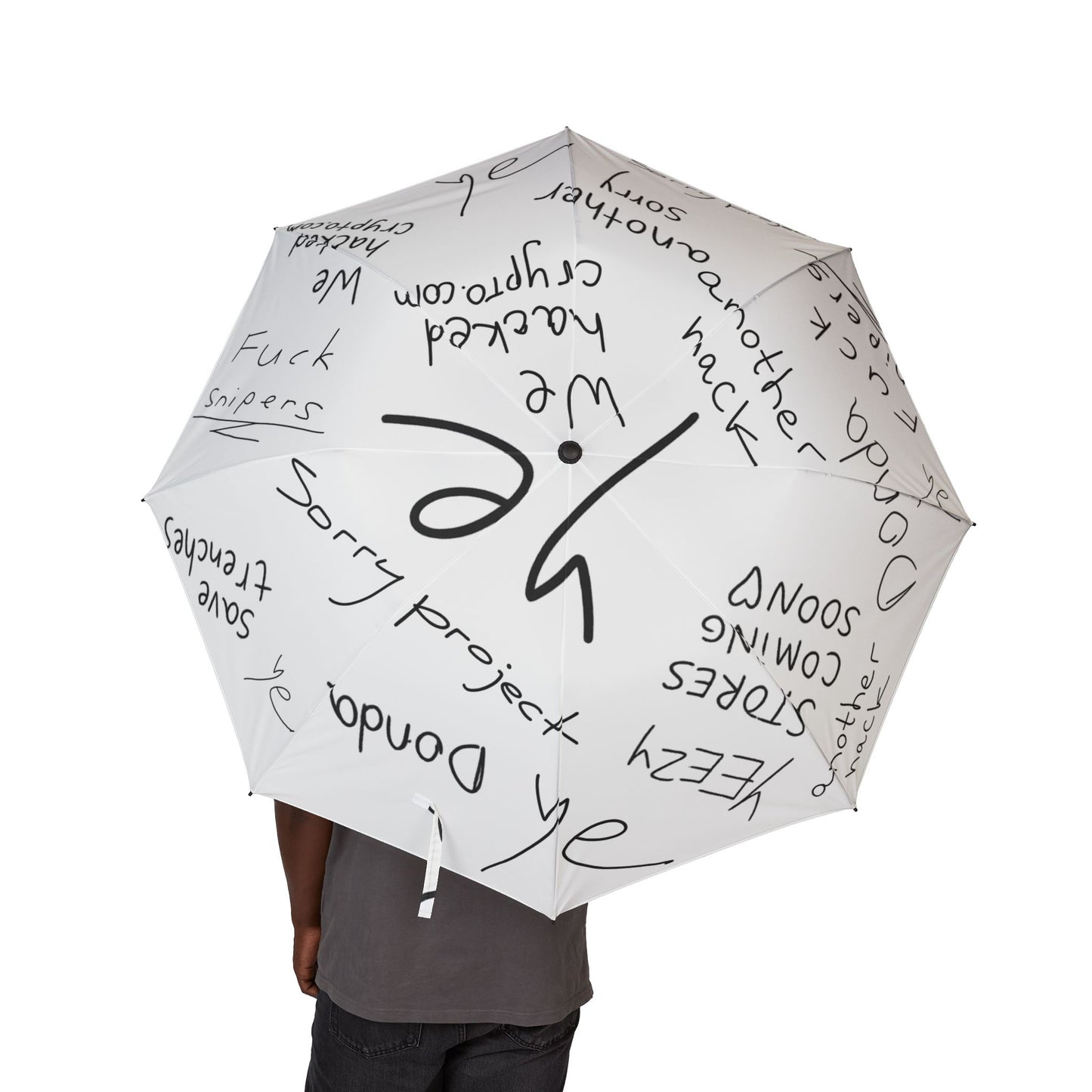 Ye 7BN Trendy Graphic Umbrella for Rainy Days, Unique Design, Gift for Music Lovers, Fashionable Rain Gear, Streetwear Accessory