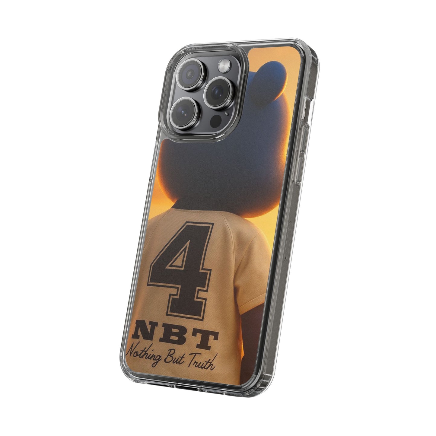 4NBT Trillion Bear Clear Phone Case, Aesthetic Phone Cover, Unique Gift for Animal Lovers, Stylish iPhone Accessory, Perfect for Birthdays