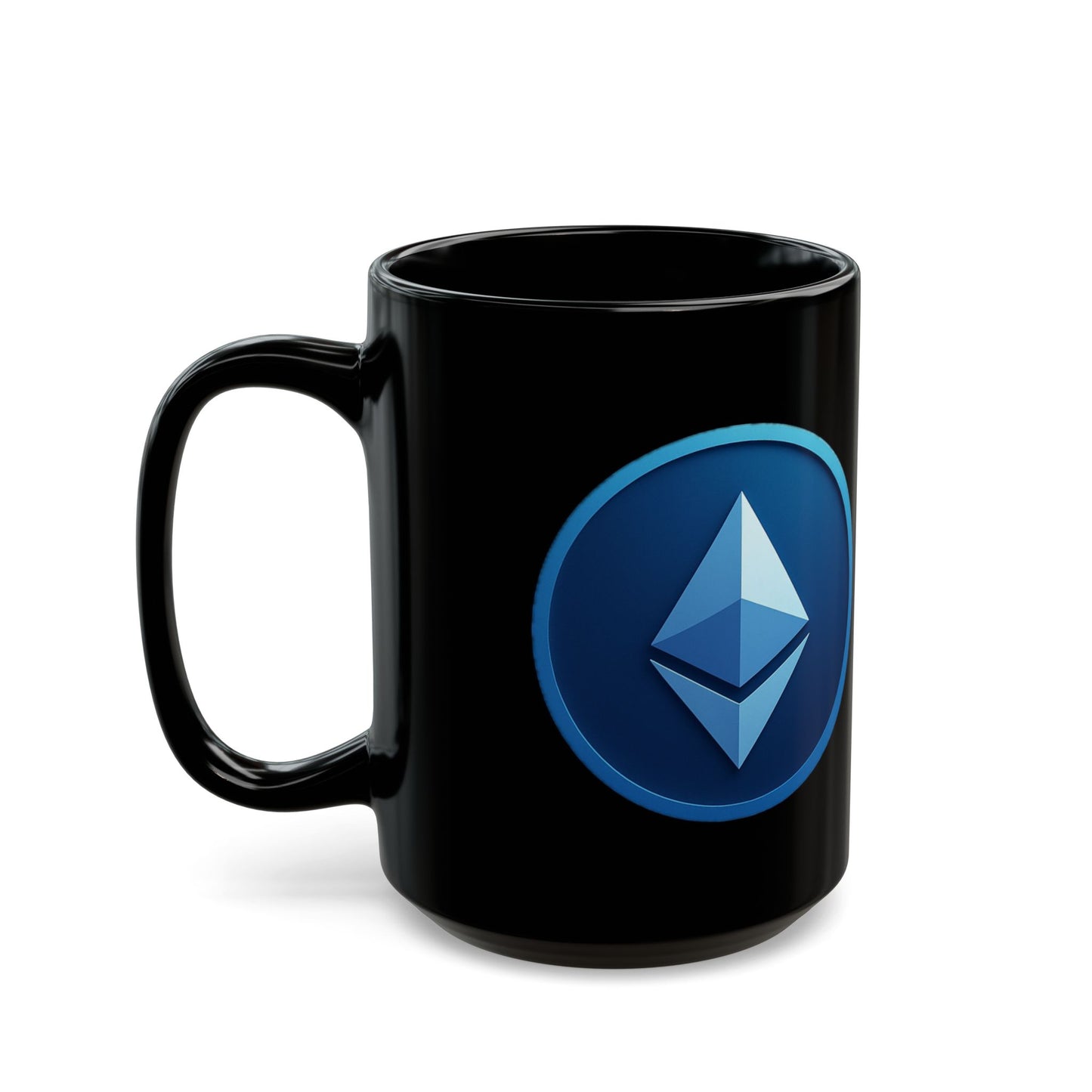 Ethereum Black Mug - Coffee Cup, Gamer Gift, Cryptocurrency Lover, Office Mug, Digital Currency Decor