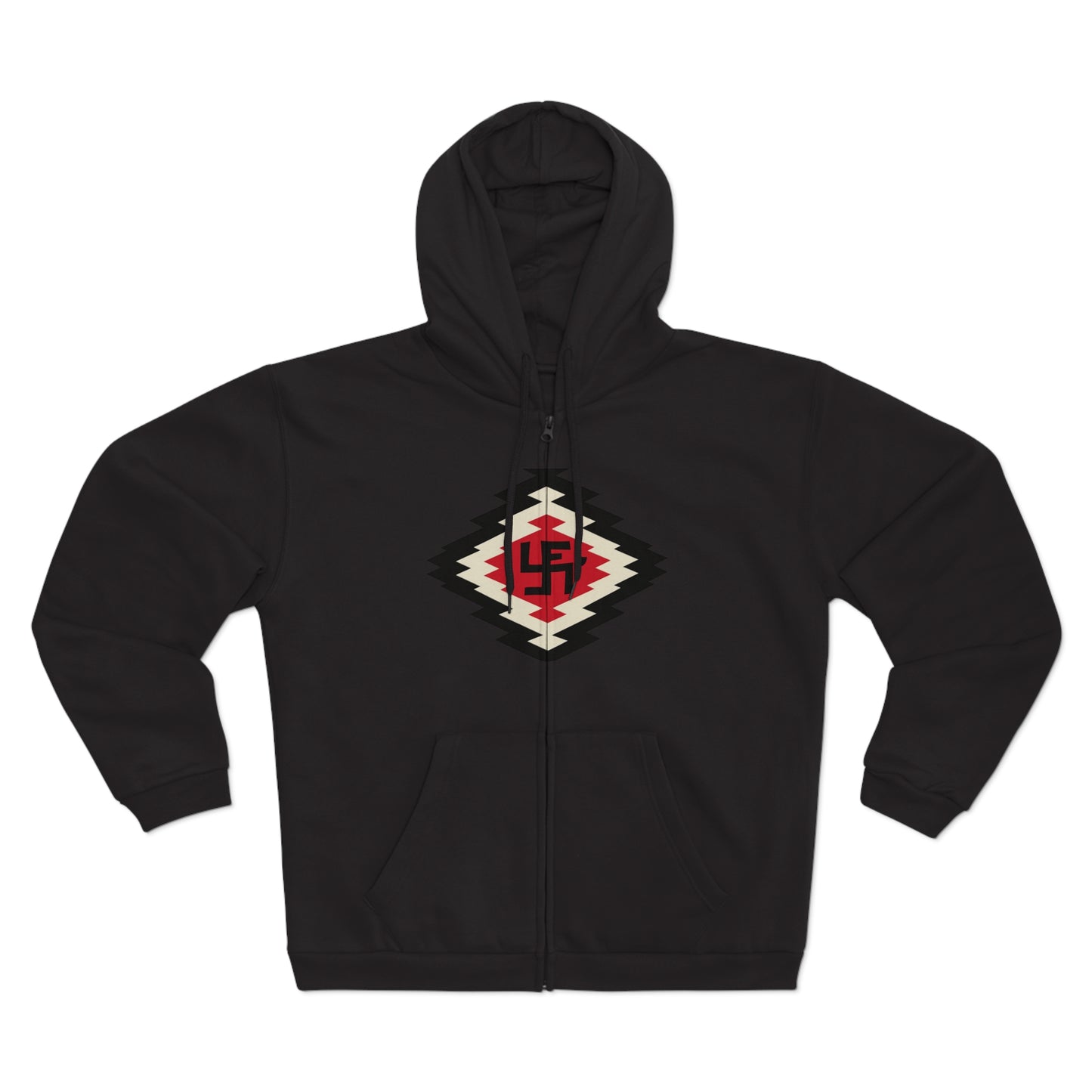 Yei Navajo Inspired Unisex Hooded Zip Sweatshirt, Cozy Layering, Gift for Him/Her, Fall/Winter Fashion, Boho Style, Casual Wear