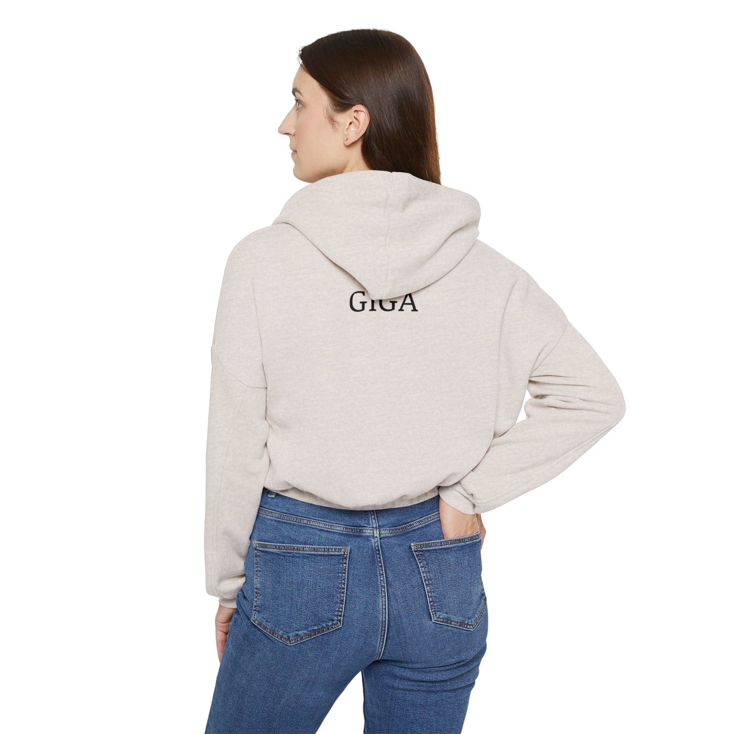 GIGA Empowering Women's Cinched Bottom Hoodie - Her Body My Choice, Feminist Apparel, Activist Fashion, Gift for Her, Casual Wear