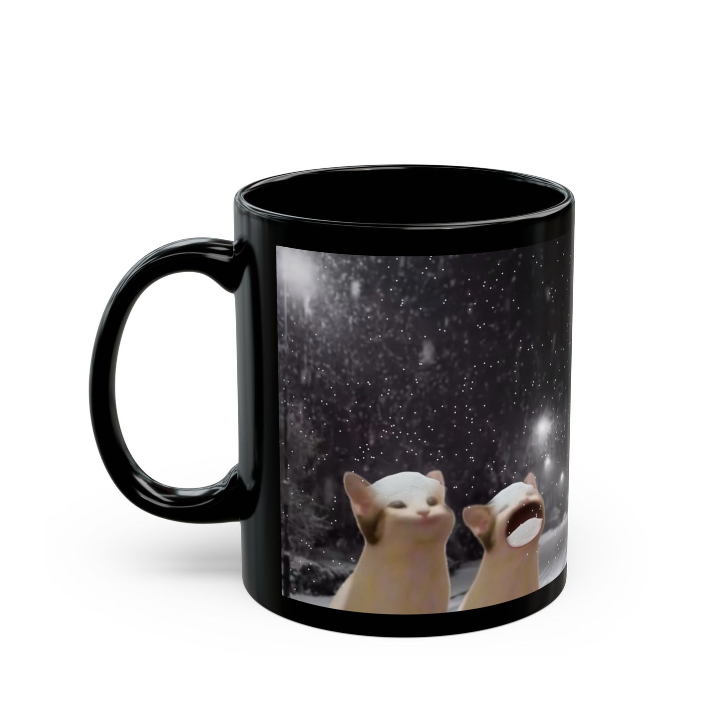 POPCAT Black Mug (11oz, 15oz)