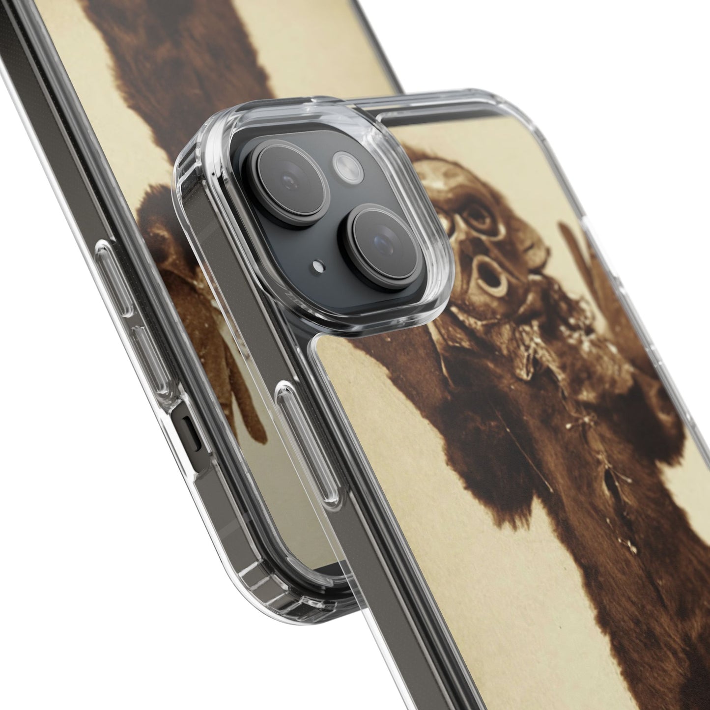 Yei Vintage Monster Clear Phone Case, Unique Phone Cover, Halloween Gift, Retro Style Case, Fun Accessories