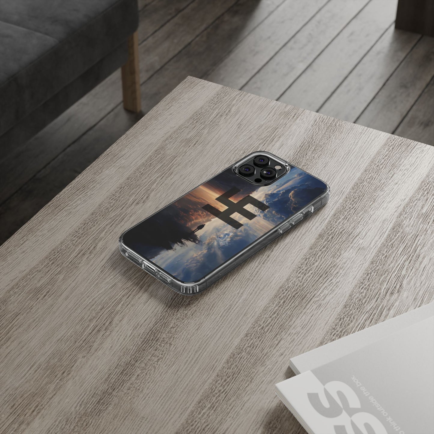 Swasticoin Nature-Themed Clear Phone Case, Unique Phone Cover with Scenic Design, Eco-Friendly Protection, Gift for Travelers, Custom Phone Accessory