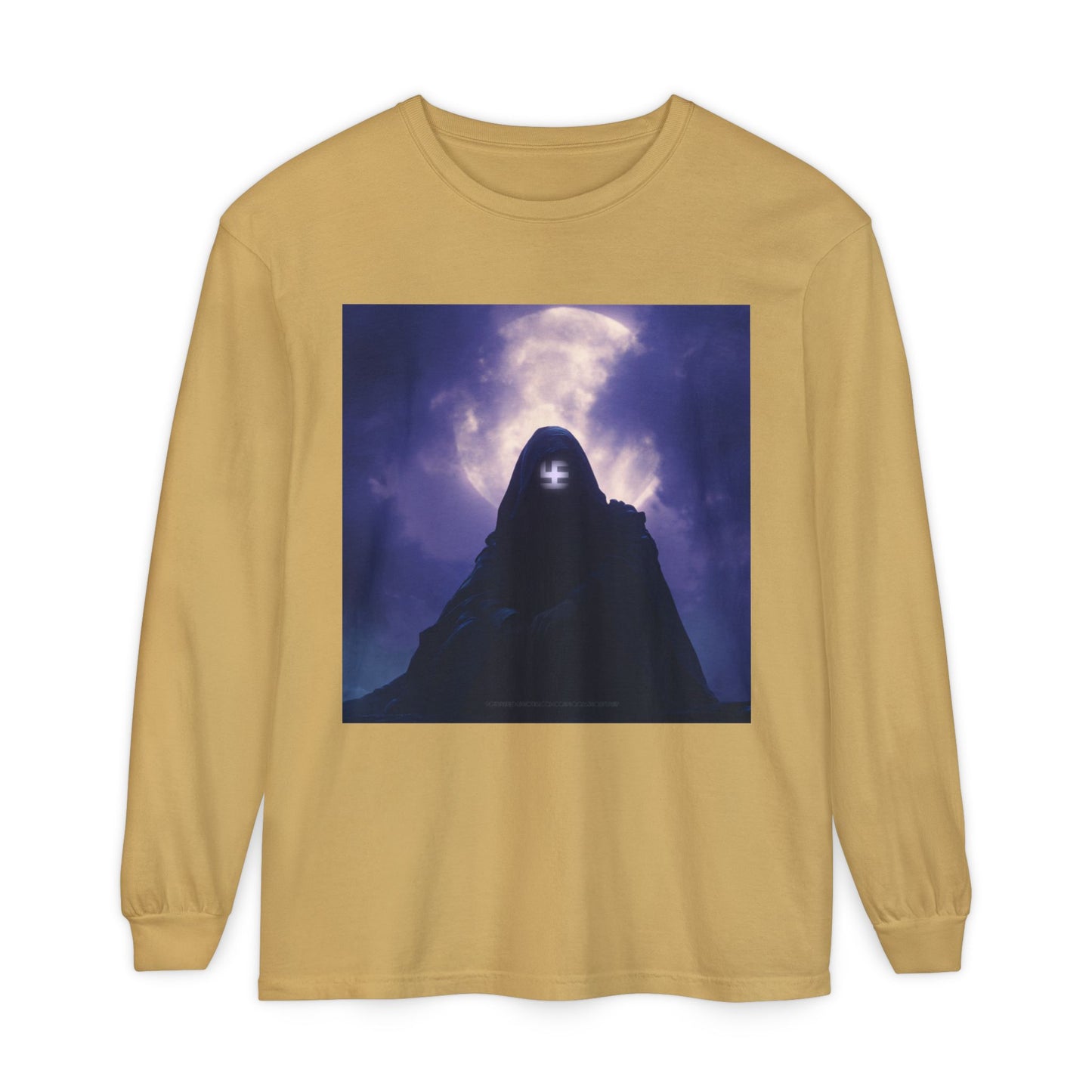 Swasticoin Mystical Mountain Long Sleeve T-Shirt | Unisex Graphic Tee, Trendy Layering Top, Casual Wear, Perfect Gift for Adventurers