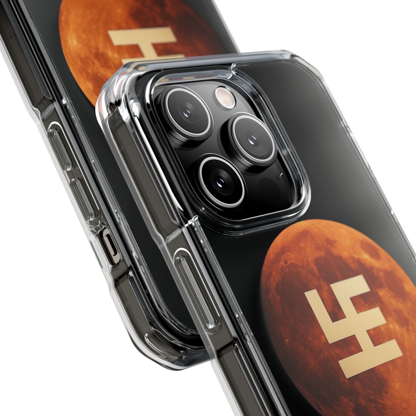 Swasticoin Magnetic Phone Case with Lunar Design, Unique Phone Accessory, Shockproof Clear Case, Stylish Phone Cover, Gift for Tech Lovers