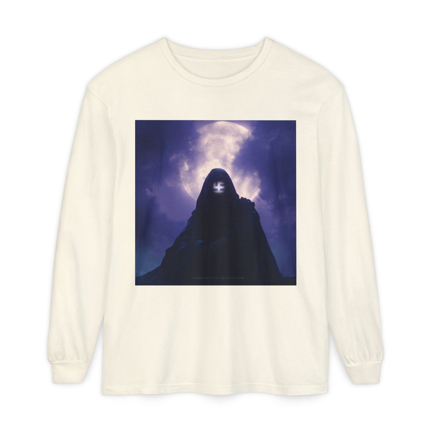 Swasticoin Mystical Mountain Long Sleeve T-Shirt | Unisex Graphic Tee, Trendy Layering Top, Casual Wear, Perfect Gift for Adventurers