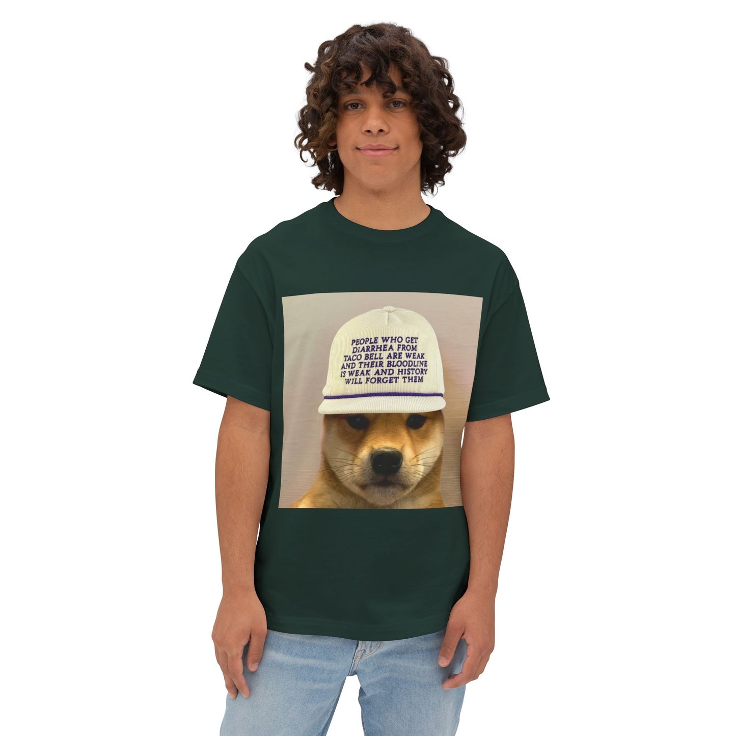 WIF Humorous Dog-Themed Oversized Tee, Casual Graphic Shirt, Gift for Pet Lovers, Funny T-Shirt, Unisex Boxy Tee
