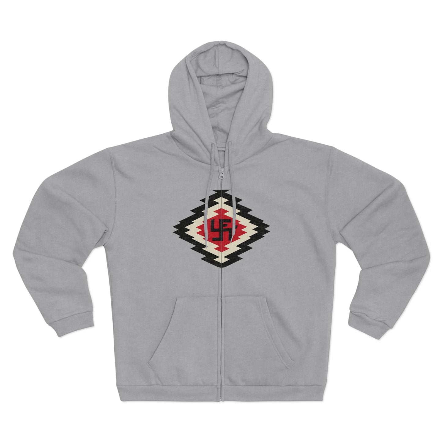 Yei Navajo Inspired Unisex Hooded Zip Sweatshirt, Cozy Layering, Gift for Him/Her, Fall/Winter Fashion, Boho Style, Casual Wear