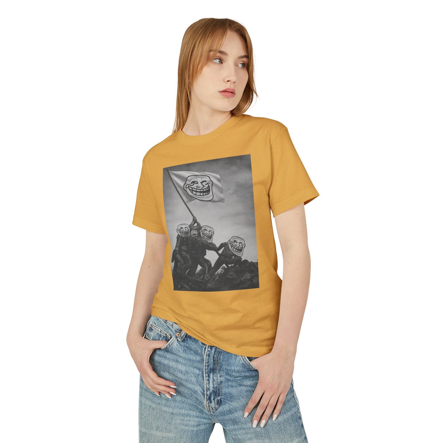 TROLL Funny Meme Heavyweight Tee, Casual Graphic T-Shirt, Unisex Humor Apparel, Perfect Gift for Friends, Streetwear Fashion