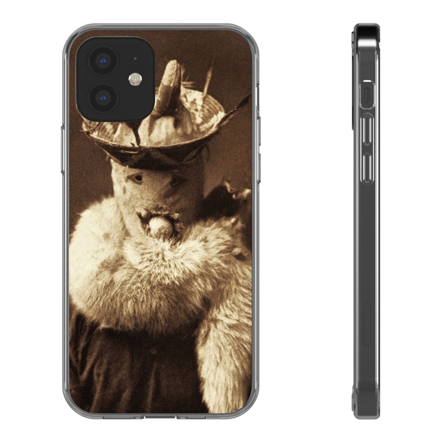 Yei Vintage Cat Photography Phone Case, Clear Cases, Unique Gift for Cat Lovers, Phone Accessory, Stylish Tech Gear, Animal Art