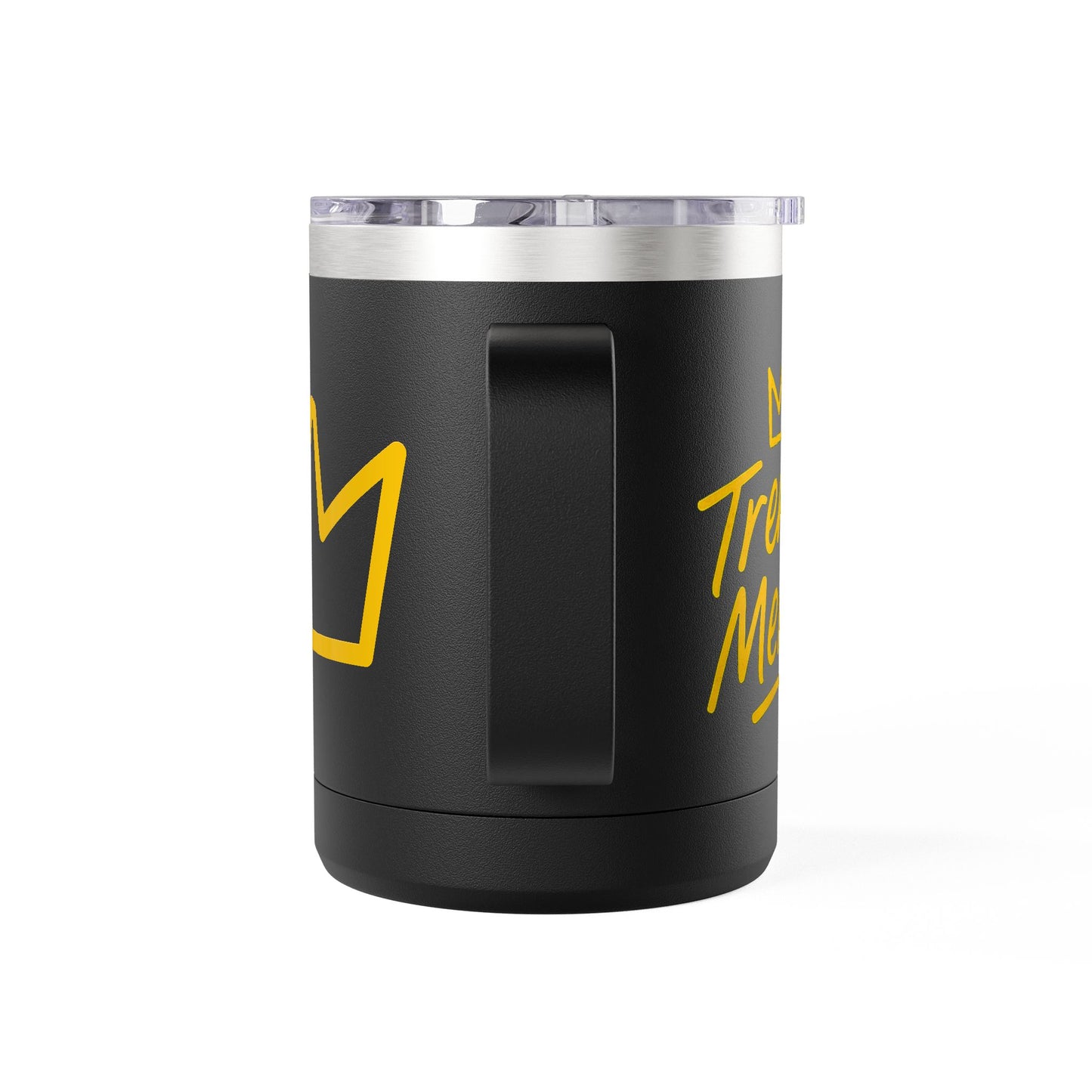 Trench Merch Crown Coffee Mug Tumbler, Perfect for Beach Lovers, Gifts for Friends, Summer Getaways, Adventure Travel, Crown Design