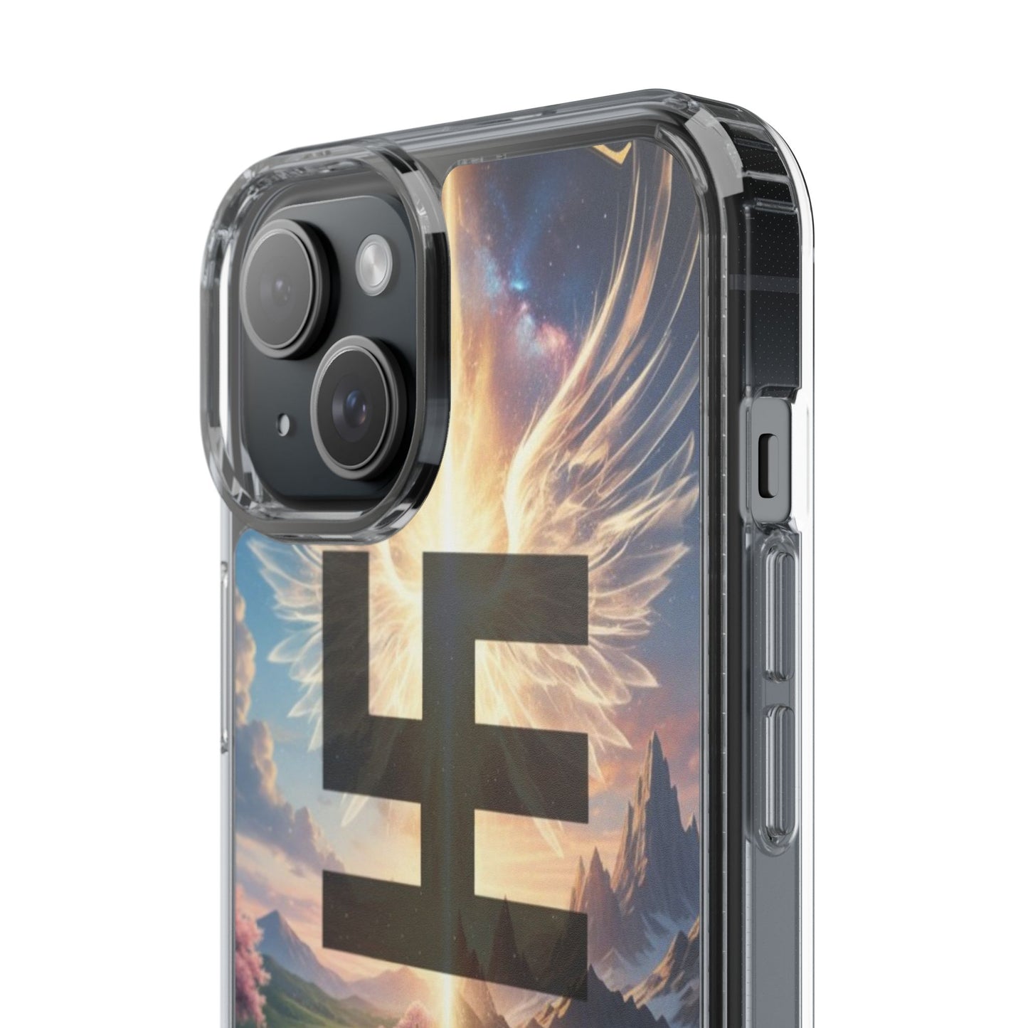 Swasticoin Peaceful Clear Phone Cases, Phone Accessories, Minimalist Design, Nature Lover Gifts, Transparent Phone Cover, Unique Art Case