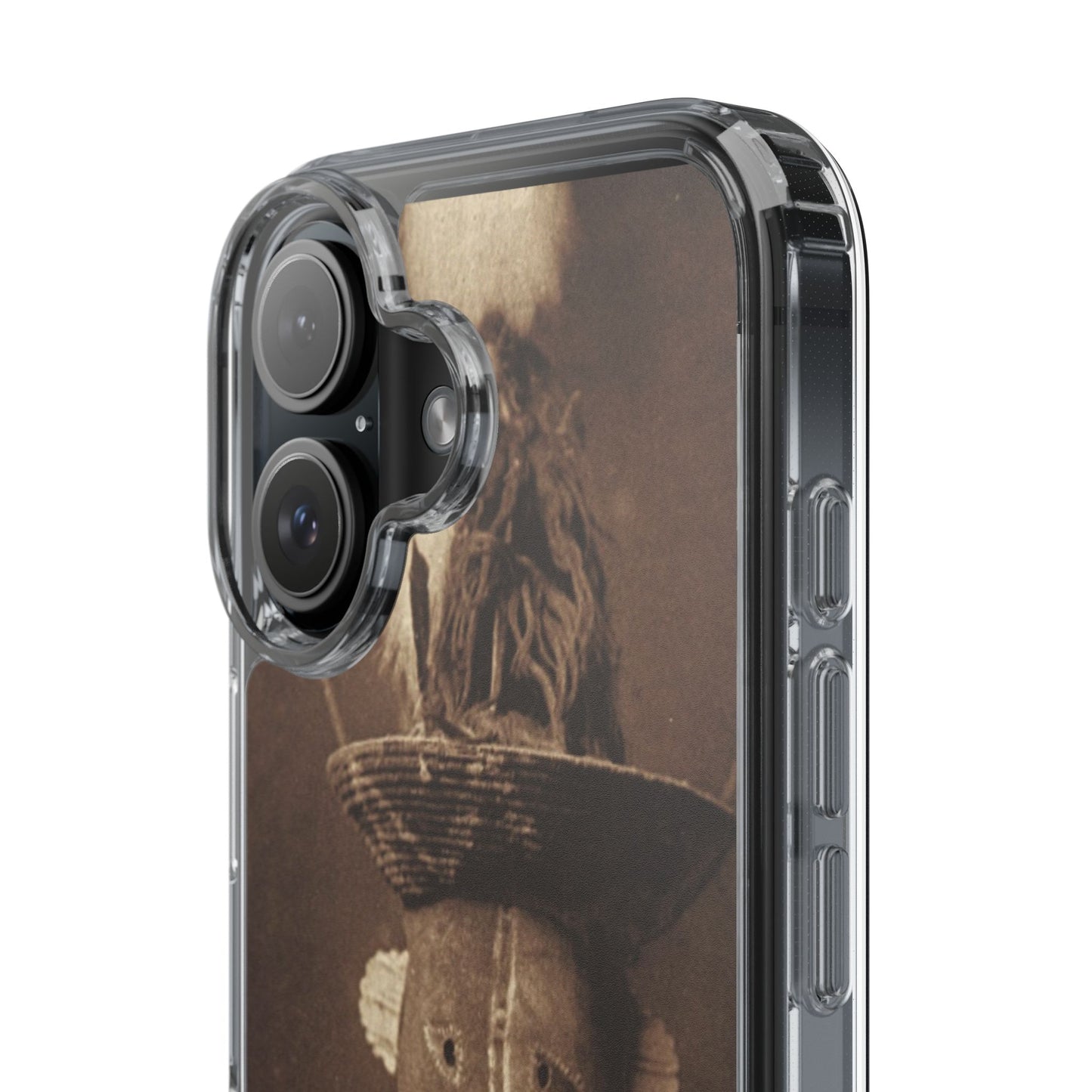 Yei Vintage Ethnic Clear Phone Case, Unique Phone Protector, Bohemian iPhone Case, Artistic Clear Cover, Cultural Phone Accessory
