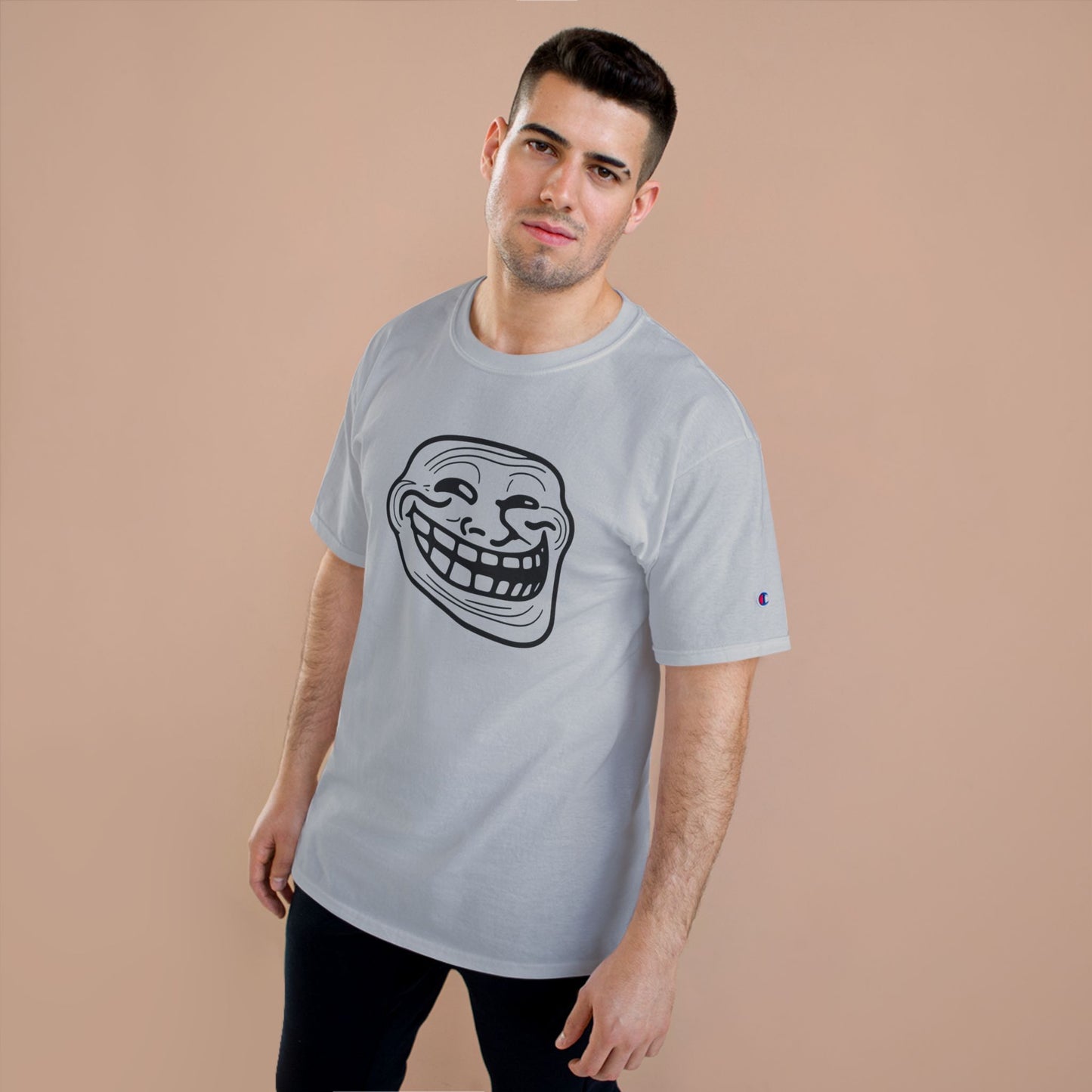 TROLL Funny Meme Champion T-Shirt, Humor Shirt, Gift for Gamers, Casual Wear, Laughing Face Tee, Perfect for Parties