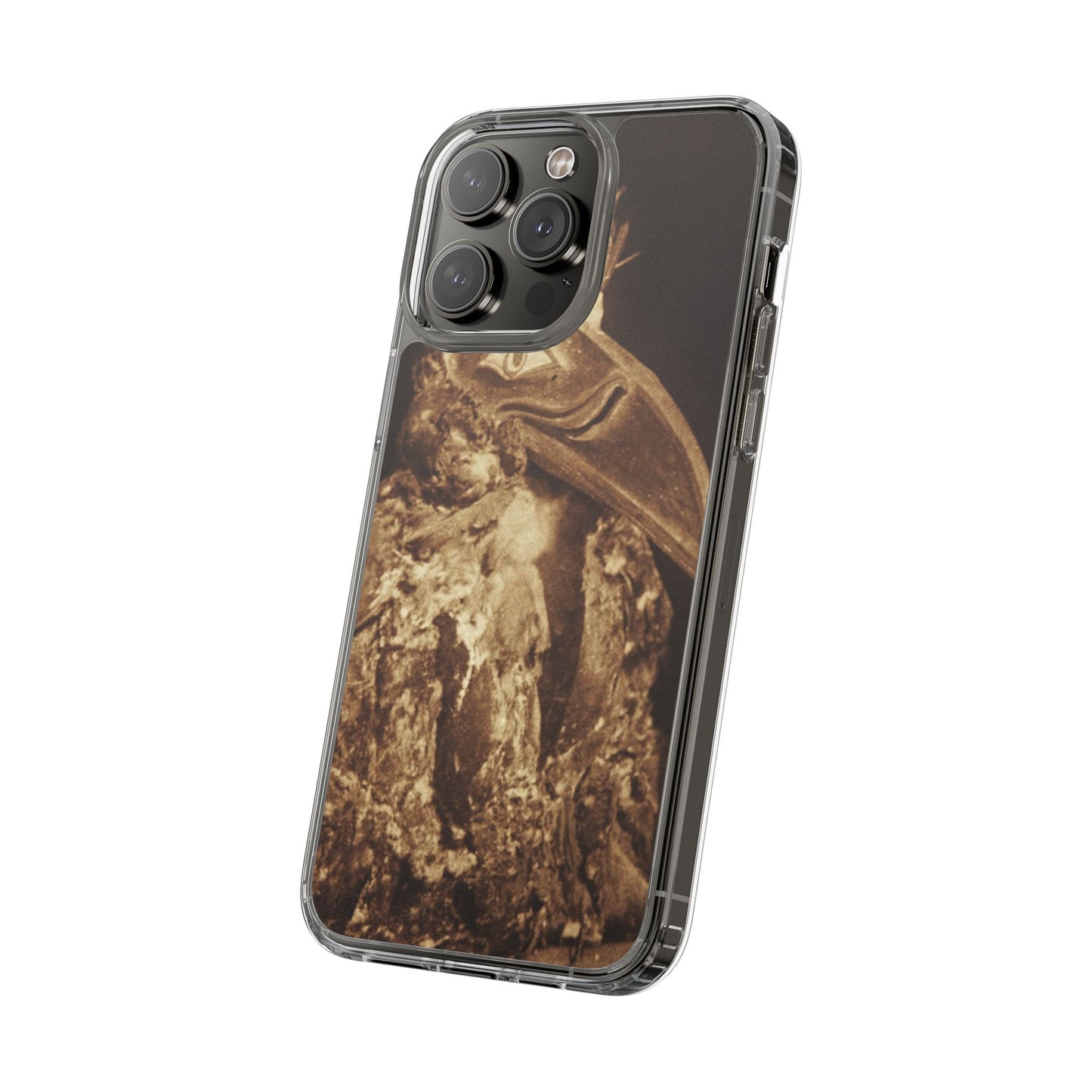 Yei Vintage Bird Design Clear Phone Case, Artistic Phone Accessories, Unique Gift for Nature Lovers, Eco-Friendly Tech Case, Stylish Protection