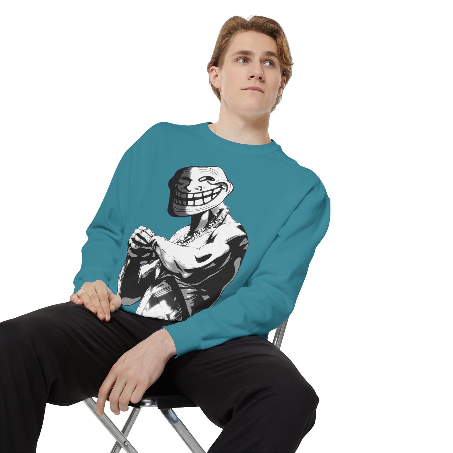 TROLL Stylish Unisex Sweatshirt with Playful Graphic, Trendy Streetwear, Cozy and Casual, Perfect Gift for Any Occasion, Unique Art Design