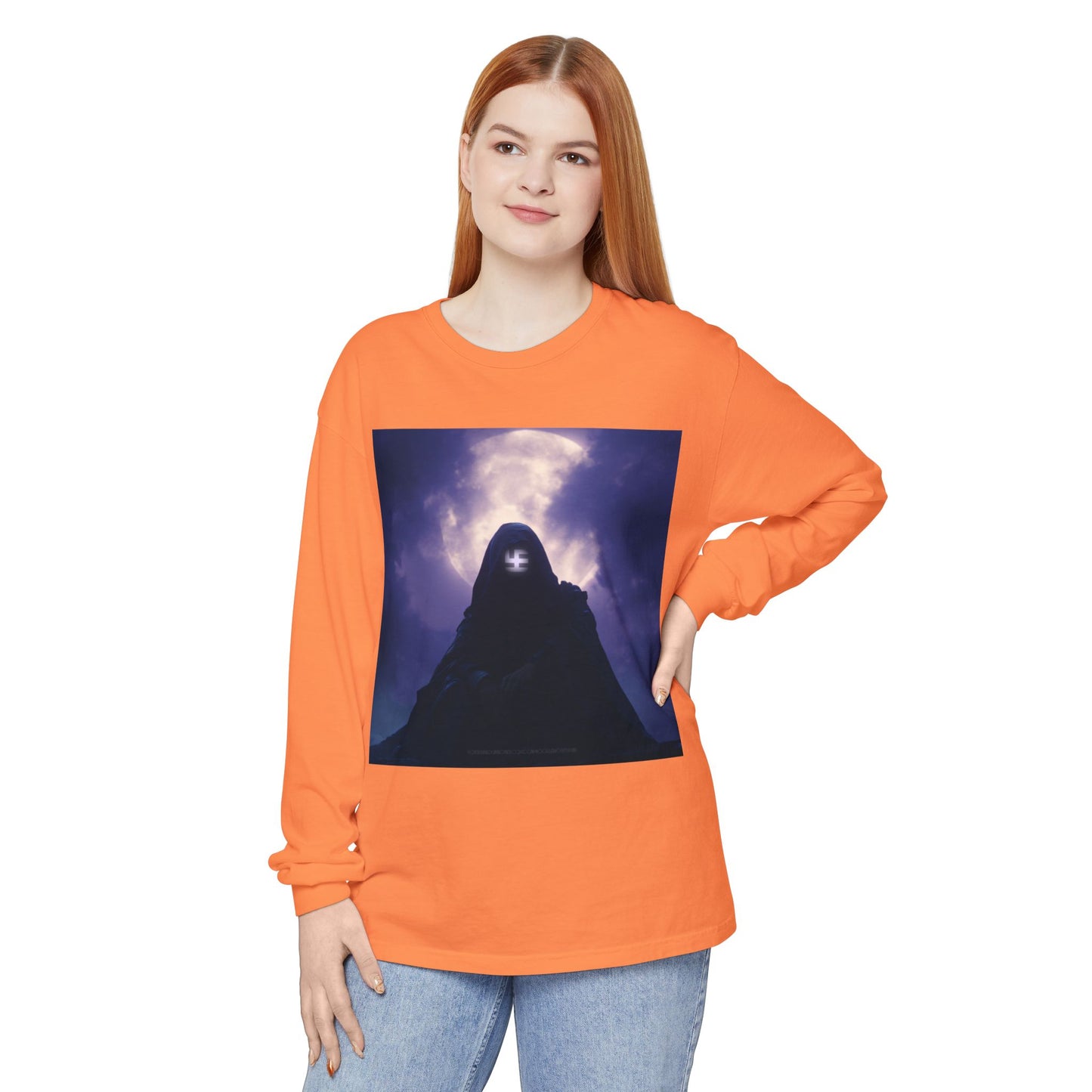Swasticoin Mystical Mountain Long Sleeve T-Shirt | Unisex Graphic Tee, Trendy Layering Top, Casual Wear, Perfect Gift for Adventurers
