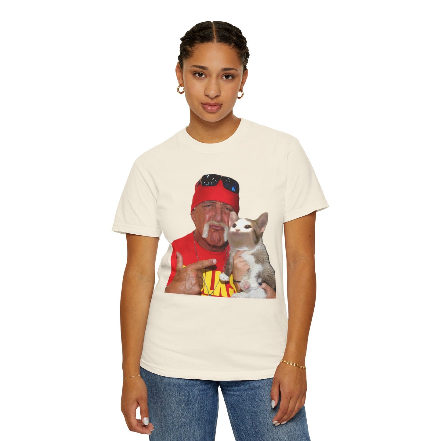 POPCAT Hilarious Unisex T-Shirt: Perfect for Dads, Pet Lovers, Gifts, Funny Apparel, Casual Wear, Cat Lovers