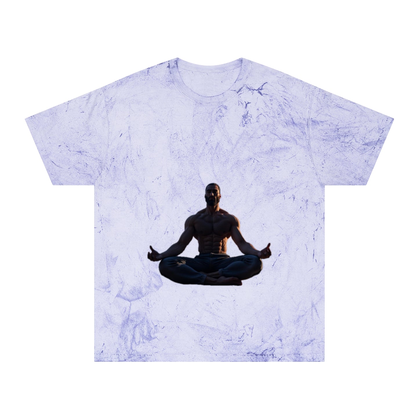 GIGA Color Blast Meditation T-Shirt | Unisex Vibe, Unique Gift for Yoga Lovers, Inspirational Wear, Gigachad Design, Casual Fashion