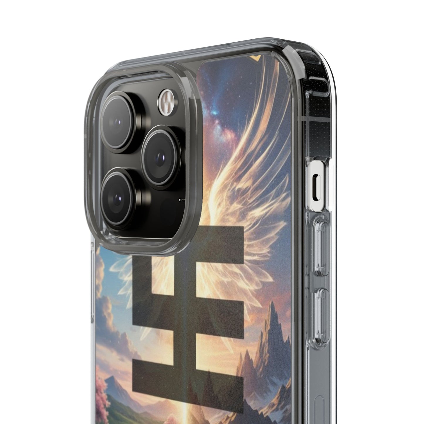 Swasticoin Peaceful Clear Phone Cases, Phone Accessories, Minimalist Design, Nature Lover Gifts, Transparent Phone Cover, Unique Art Case