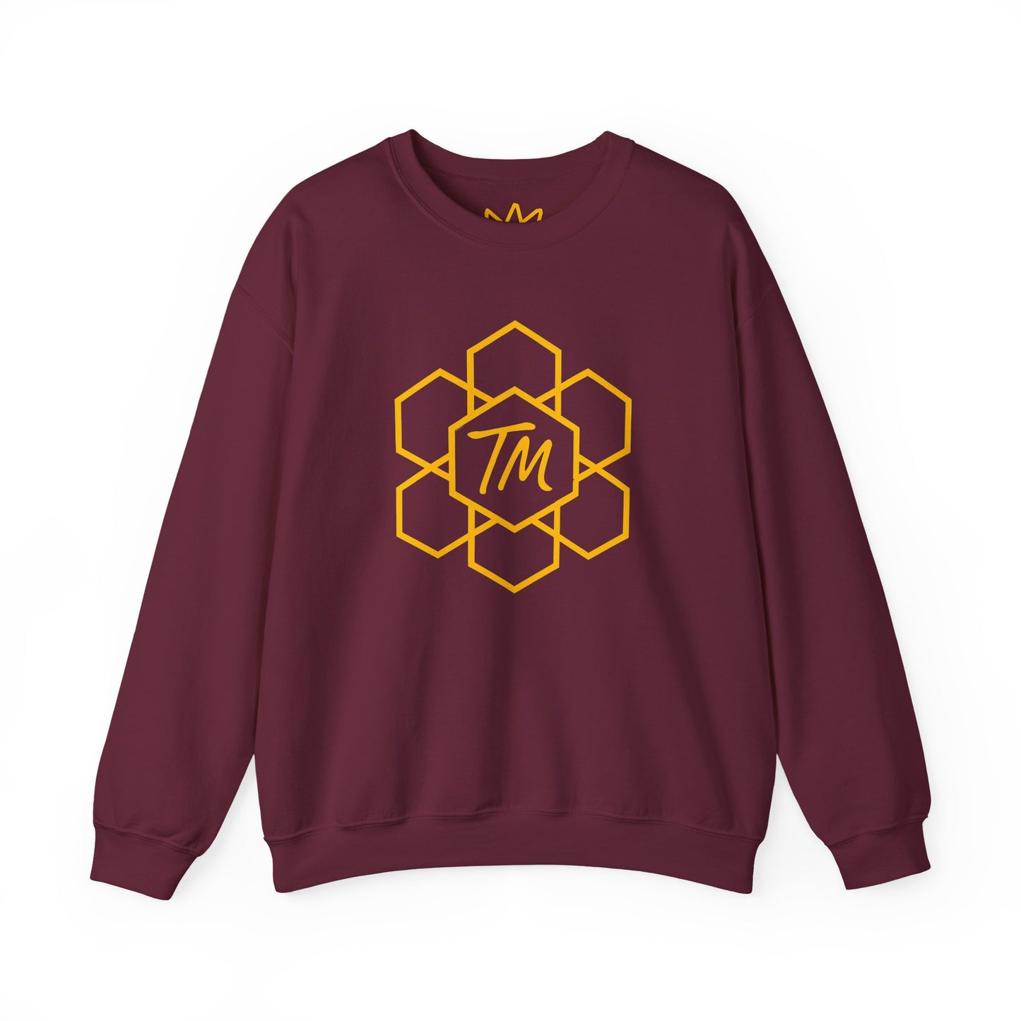 Trench Merch Stylish Honeycomb Crewneck Sweatshirt, Cozy Unisex Sweatshirt, Casual Fall Apparel, Gift for Honey Lovers, Trendy Weekend Wear