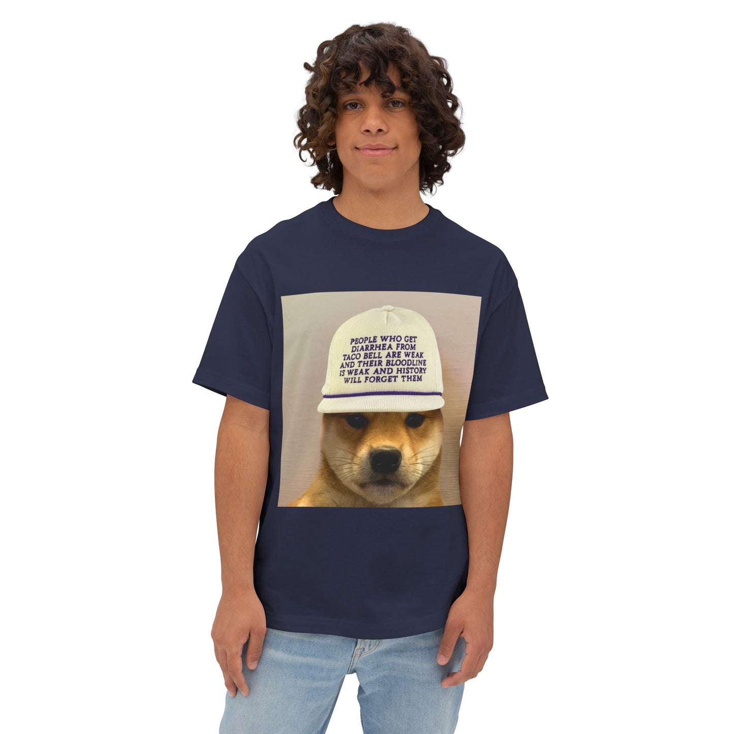 WIF Humorous Dog-Themed Oversized Tee, Casual Graphic Shirt, Gift for Pet Lovers, Funny T-Shirt, Unisex Boxy Tee