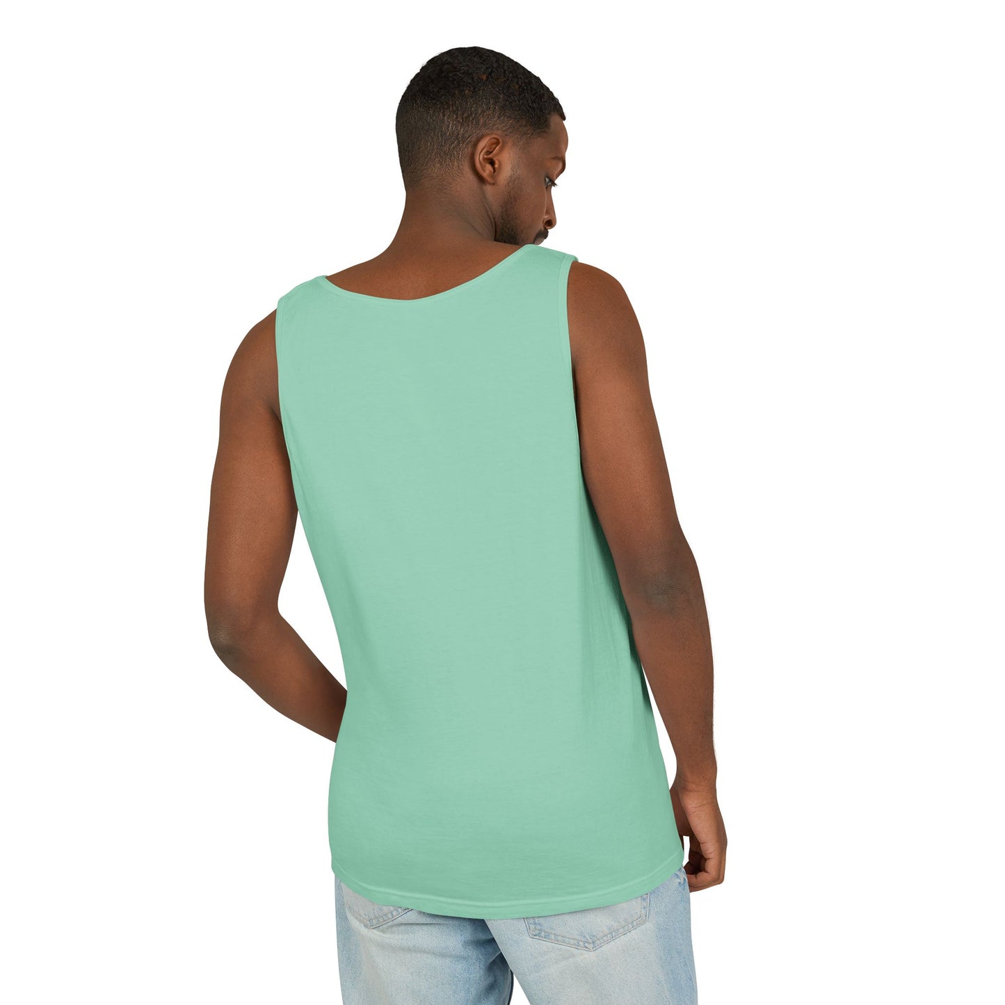 Unisex Garment-Dyed Tank Top with 4NBT Design, Summer Apparel, Casual Wear, Gift for Friends, Individual Expression Top