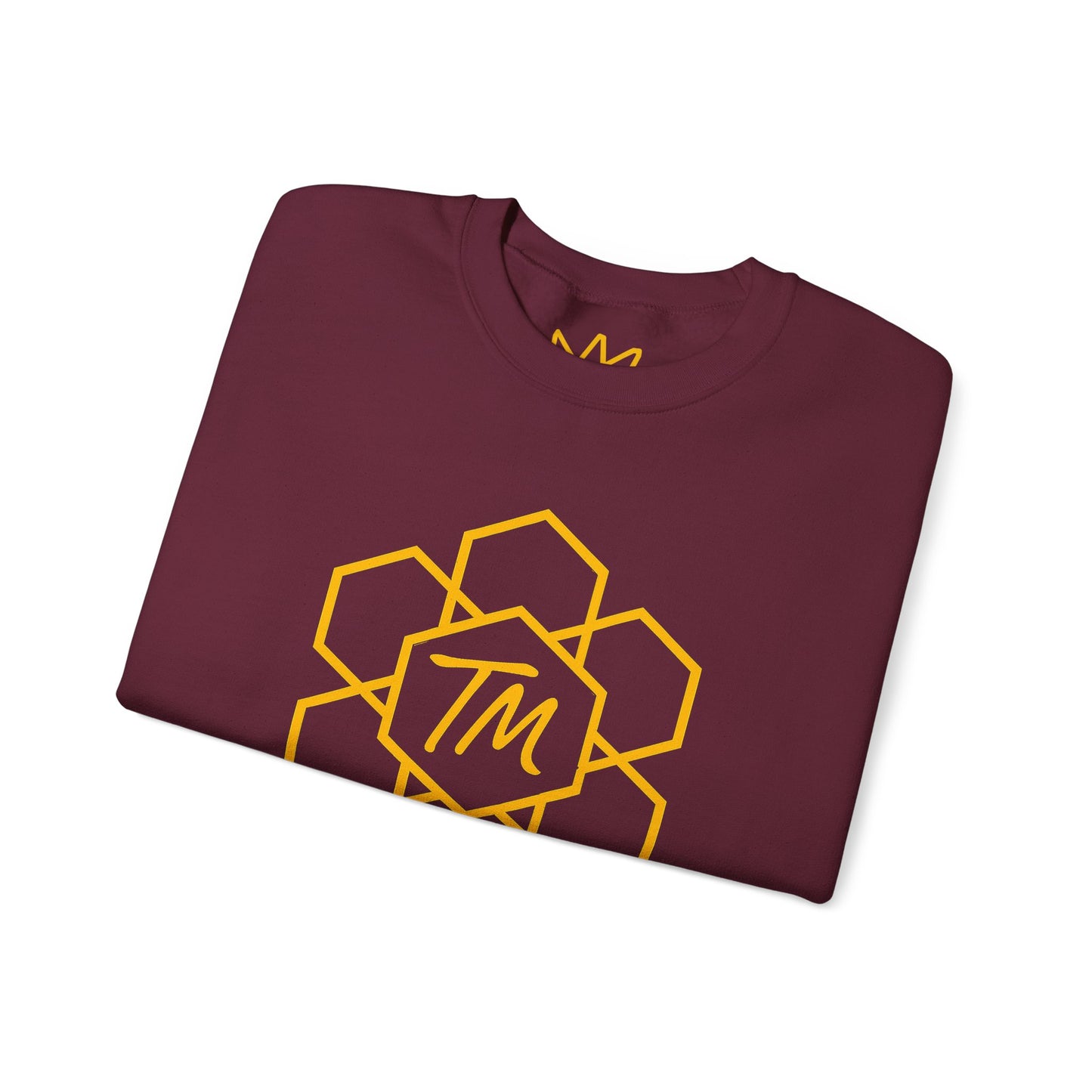Trench Merch Stylish Honeycomb Crewneck Sweatshirt, Cozy Unisex Sweatshirt, Casual Fall Apparel, Gift for Honey Lovers, Trendy Weekend Wear