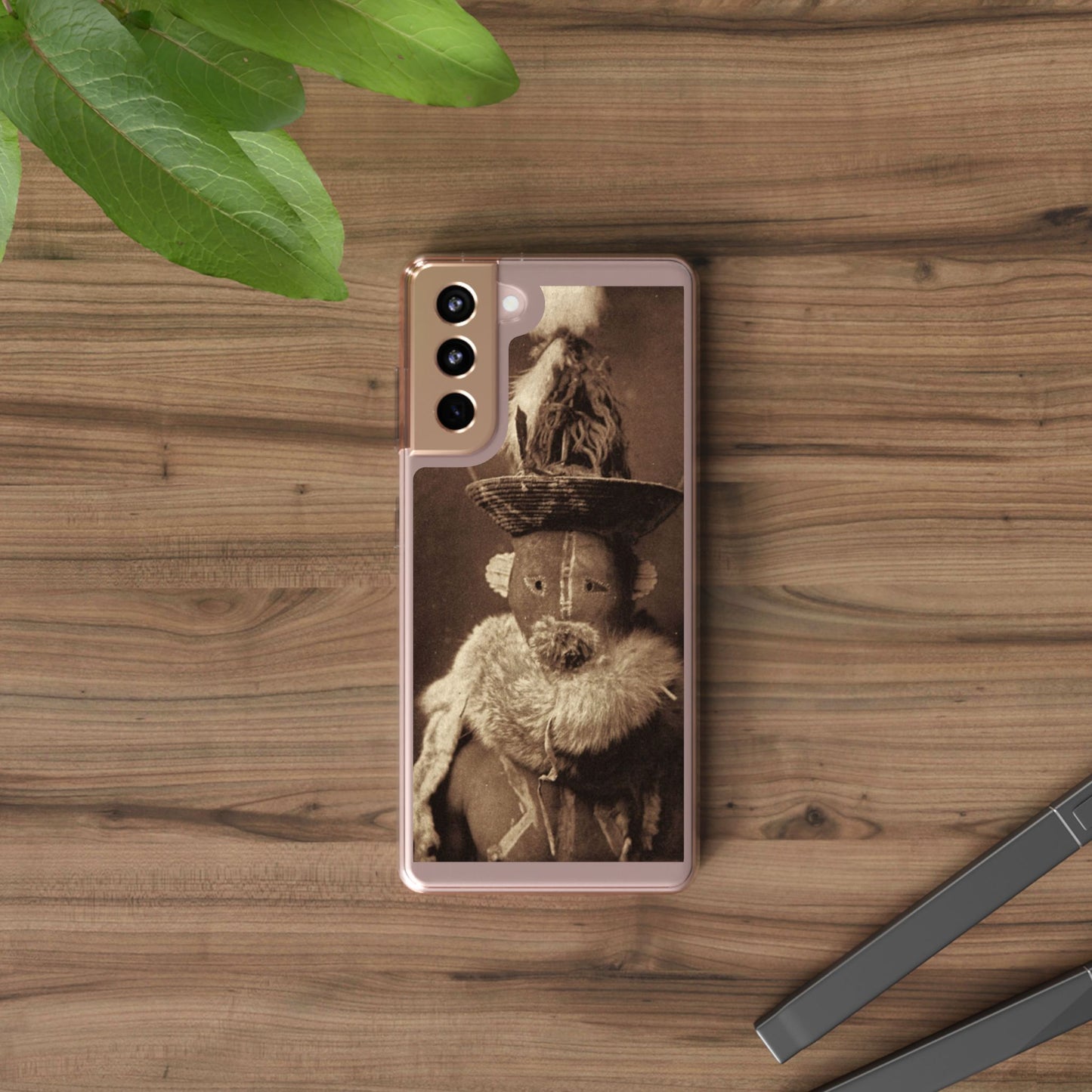 Yei Vintage Ethnic Clear Phone Case, Unique Phone Protector, Bohemian iPhone Case, Artistic Clear Cover, Cultural Phone Accessory