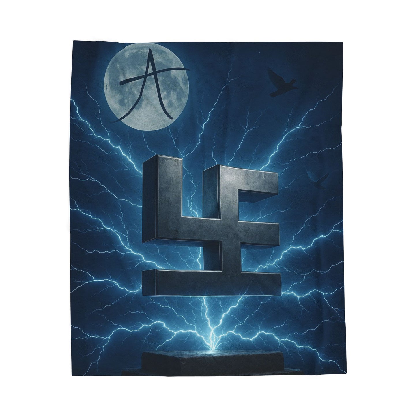 Swasticoin Mystical Lightning Velveteen Plush Blanket, Cozy Throw for Home Décor, Perfect for Gifting, Movie Nights, and Spirit Festivals