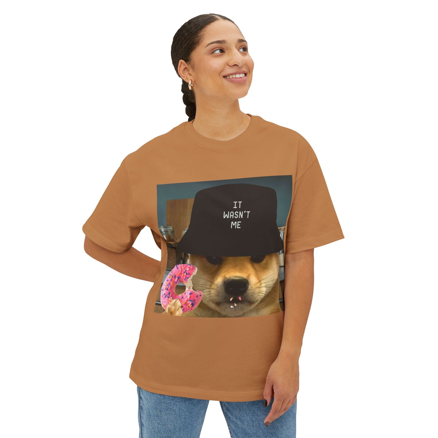 WIF Boxy Tee, Unisex Oversized T-Shirt, Gift for Dog Lovers, Cute Pet Apparel, Casual Everyday Wear, Funny Graphic Tee