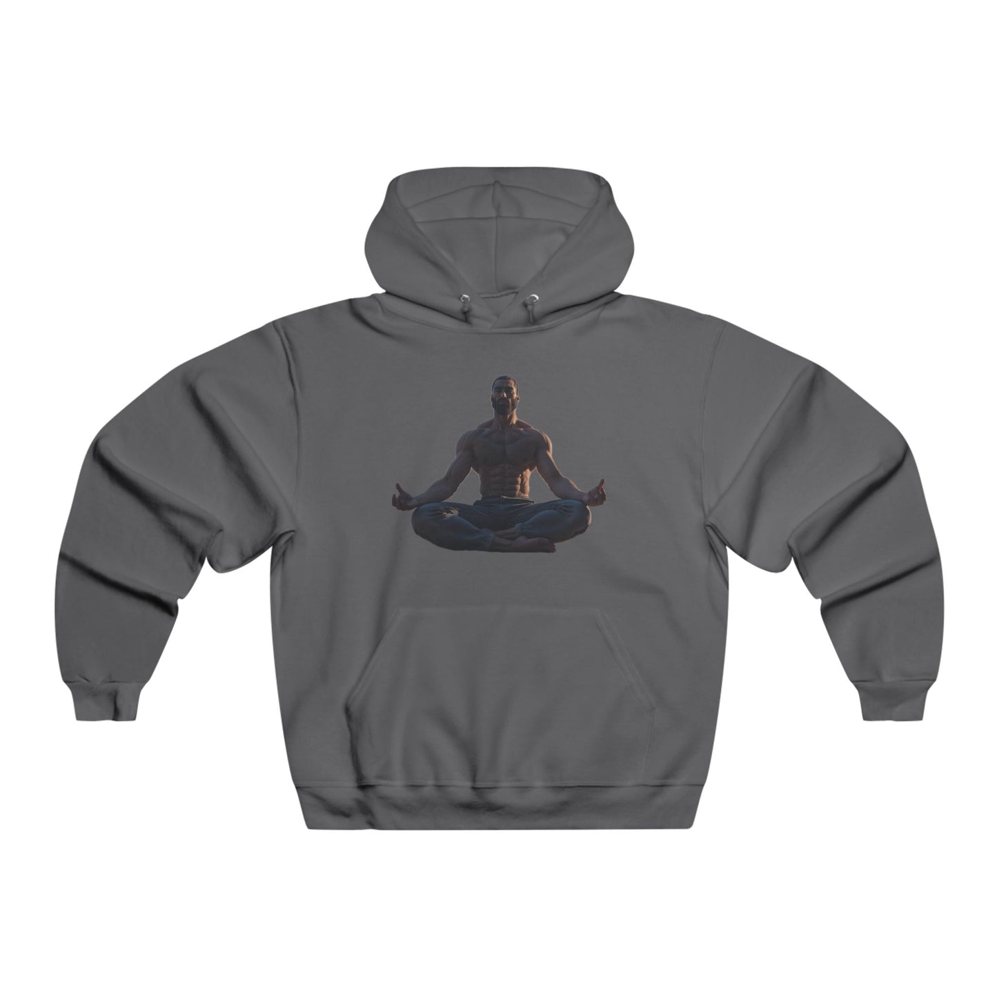 GIGA Meditation Hoodie | Gigachad Inspirational Sweatshirt, Unisex Pullover, Yoga Gift, Relaxation Attire, Casual Wear