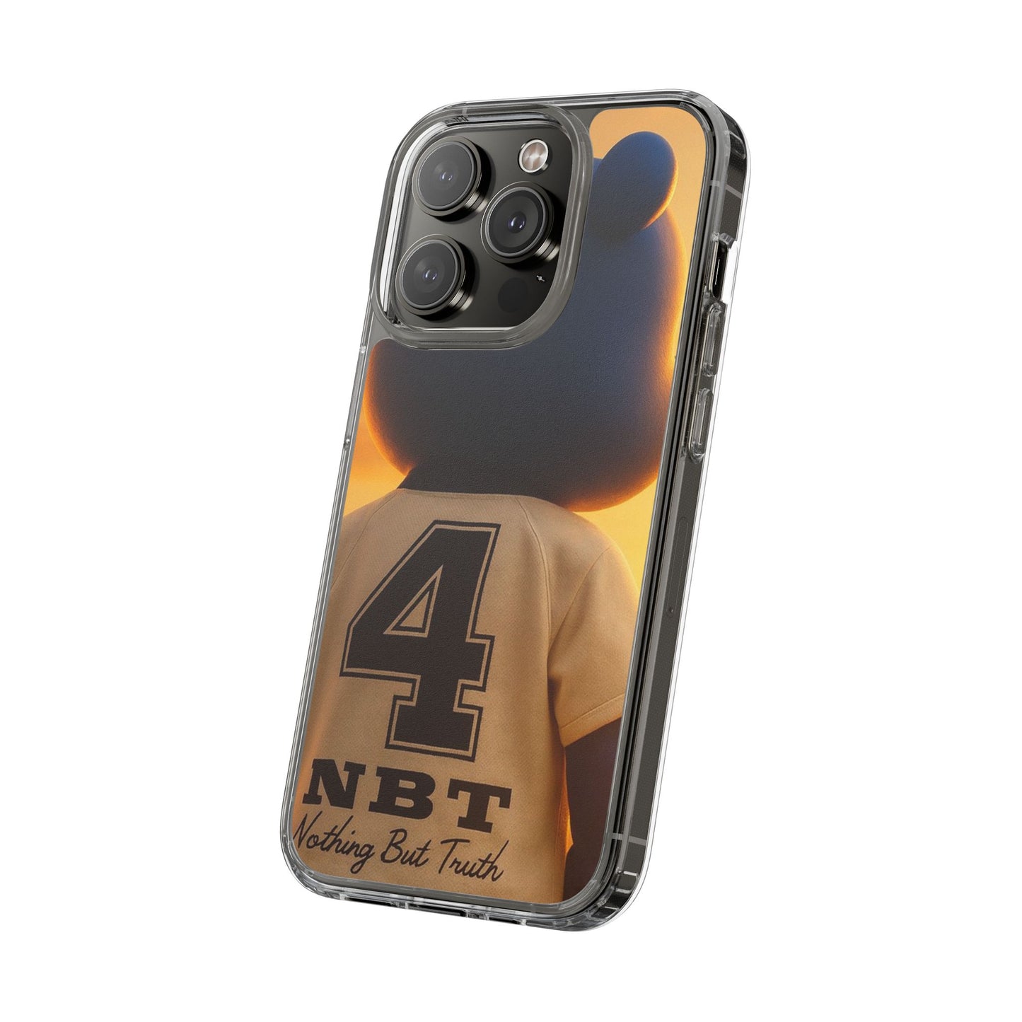 4NBT Trillion Bear Clear Phone Case, Aesthetic Phone Cover, Unique Gift for Animal Lovers, Stylish iPhone Accessory, Perfect for Birthdays