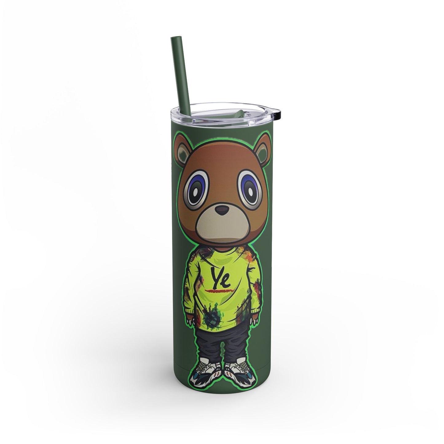 Ye Bear Tumbler, Cute Cartoon Drinkware, Funny Gift for Fans, Perfect for Birthdays & Holidays, 20oz Skinny Cup